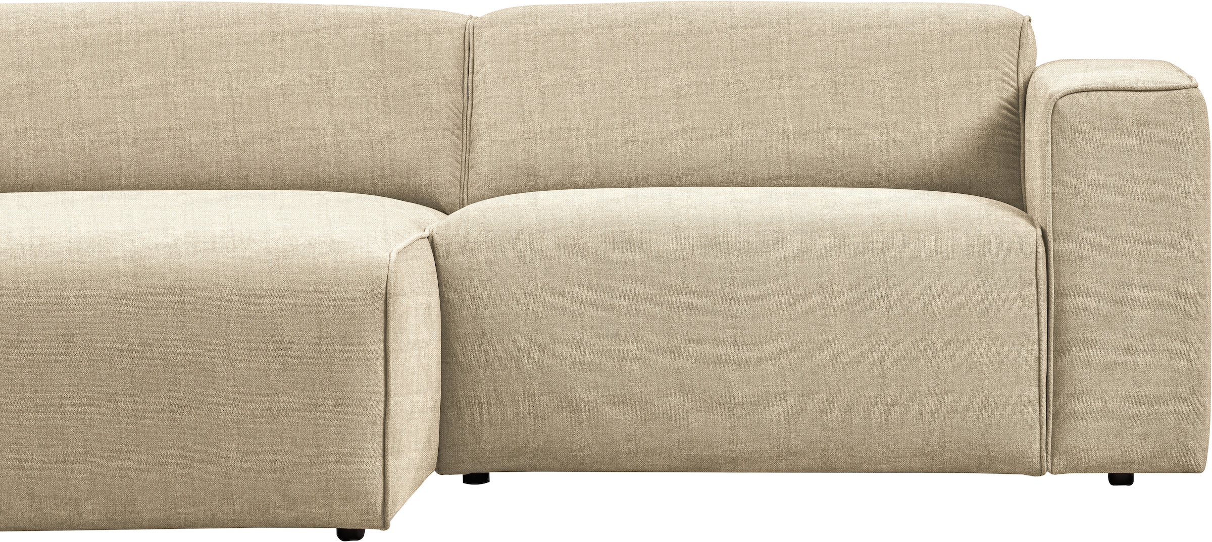andas Ecksofa »Noord mit Kedernaht, Breite 234 cm, L-Form«, Cord, Struktur, Webstoff, mit Wellenunterfederung, Massivholzrahmen