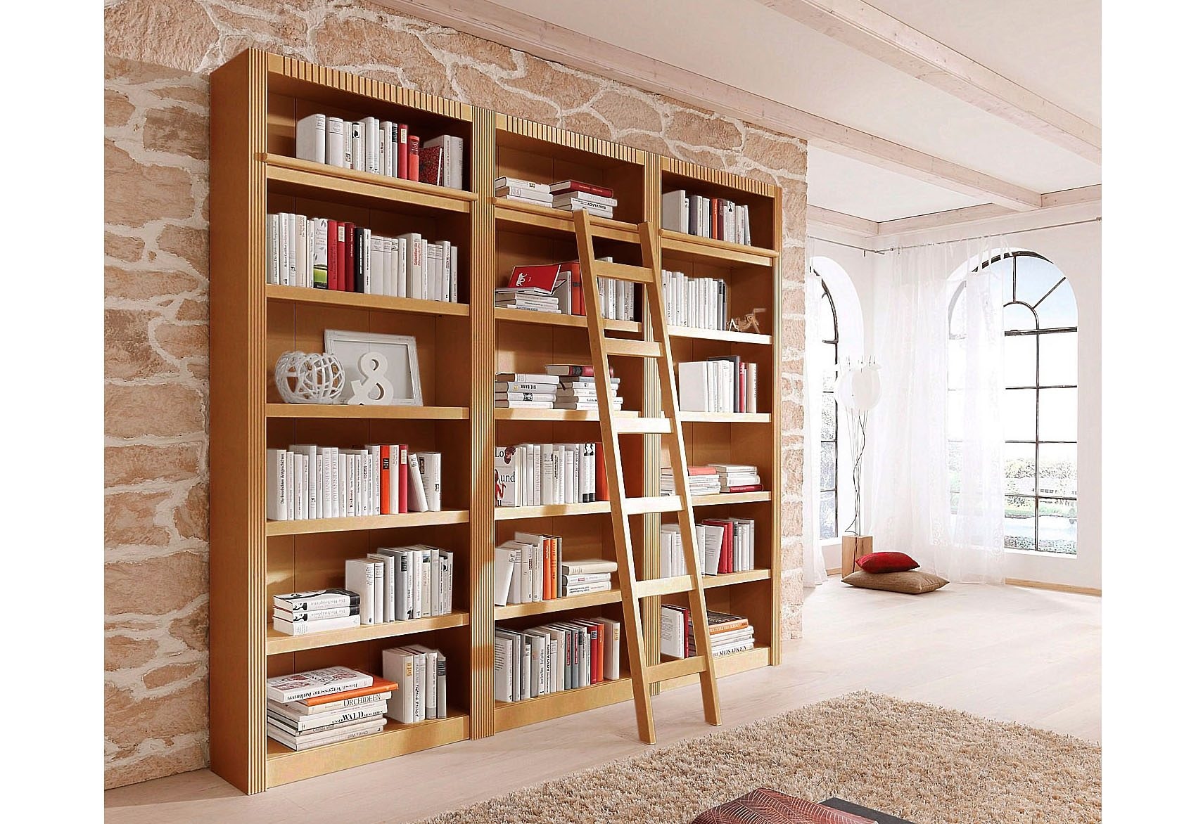 Home affaire Bücherwand »Bergen«, aus schönem massivem Kiefernholz, 3 tlg.