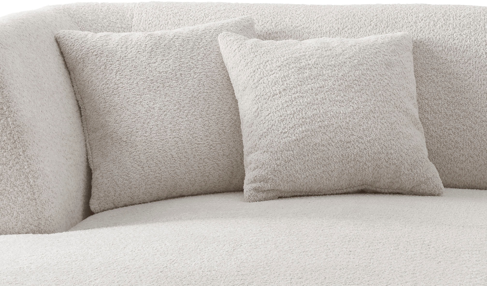INOSIGN Ecksofa »Colori L-Form«, Holzfußfarbe wählbar, inkl. 4x Zierkissen