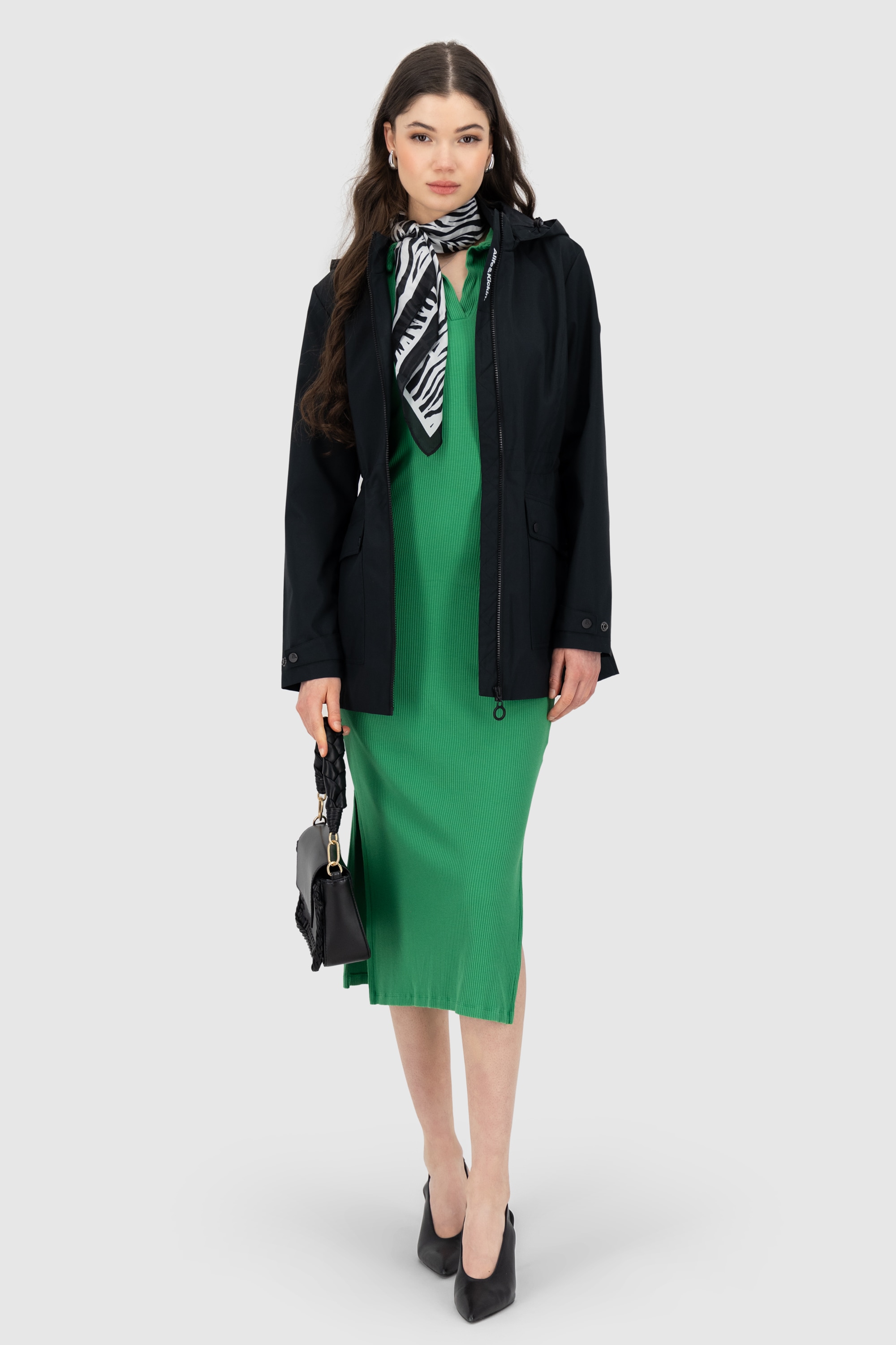 Alife & Kickin Parka »LeiaAKA« mit Kapuze mit Kapuze, aufgesetzten Taschen und Band zum Taillieren