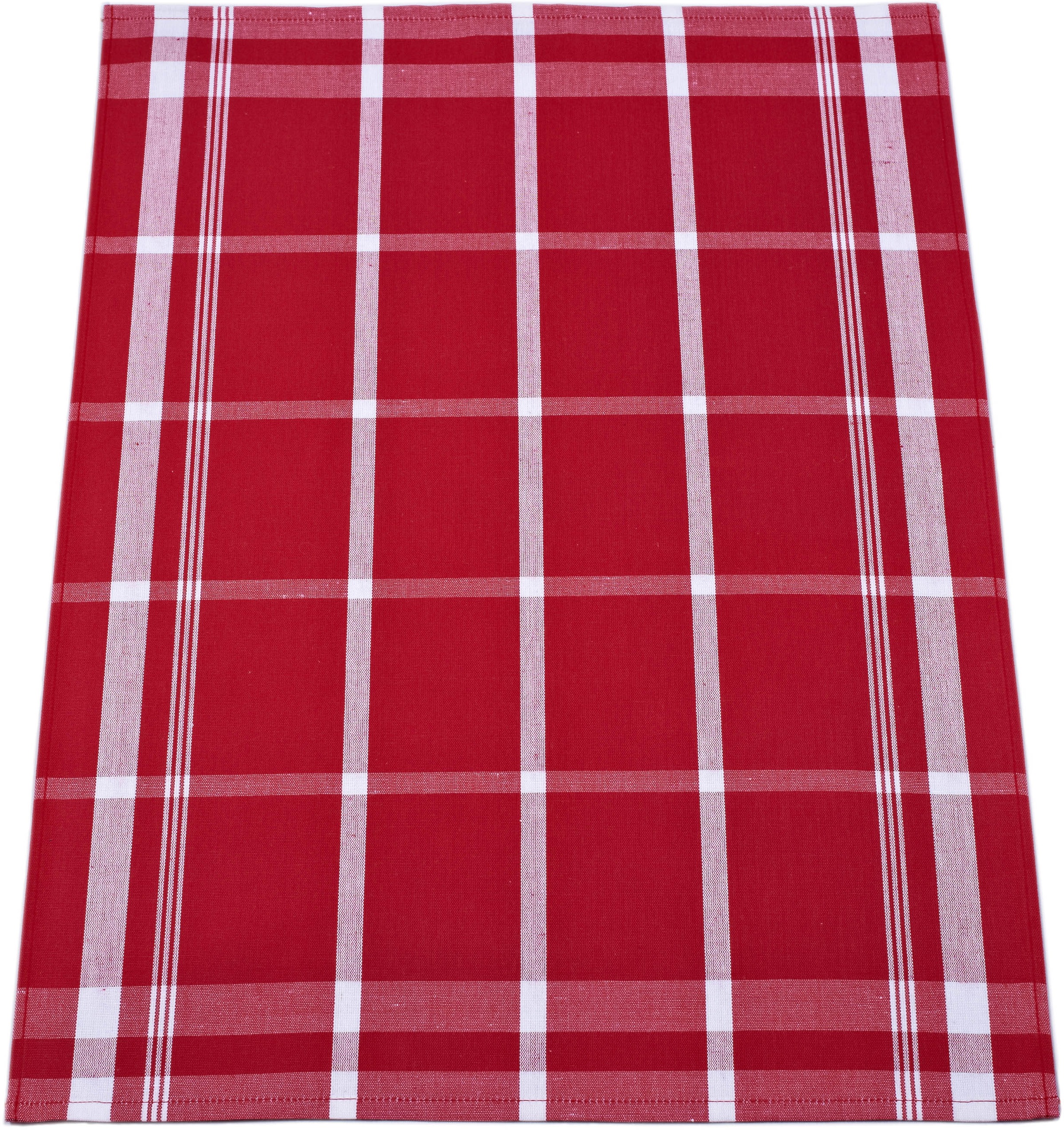 ROSS "Exclusiv" Blockkaro, 50% Baumwolle, 50% Leinen, 50x70 cm