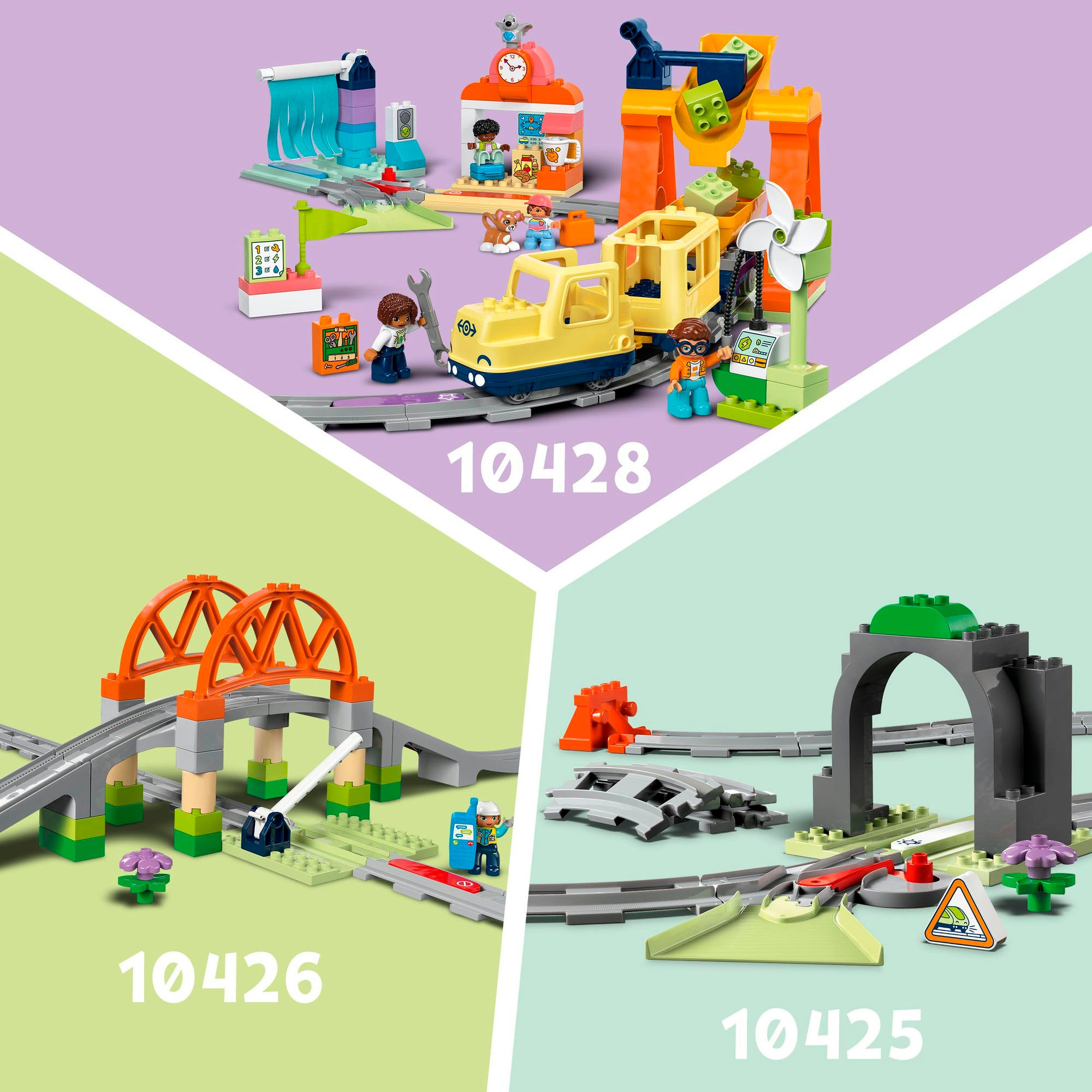 LEGO® Konstruktionsspielsteine »Interaktive Abenteuer-Eisenbahn (10427), LEGO DUPLO Town«, (57 St.), Made in Europe