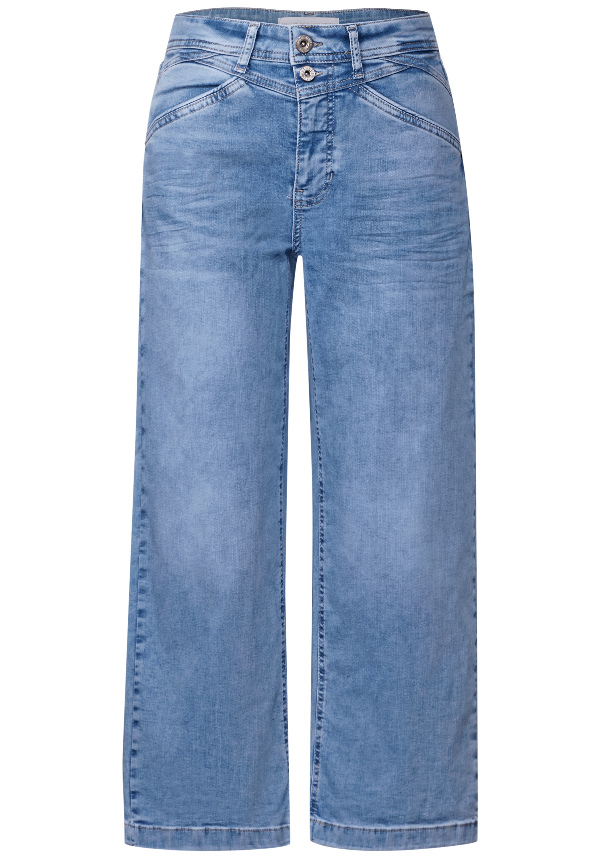 STREET ONE Weite Jeans, mit weitem Beim