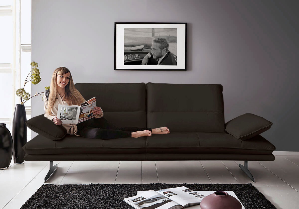 W.SCHILLIG 2,5-Sitzer "broadway Designsofa mit hohem Sitzkomfort" Sitztiefenverstellung, Kopfteil- & Seitenteilverstellung, Breite 236cm