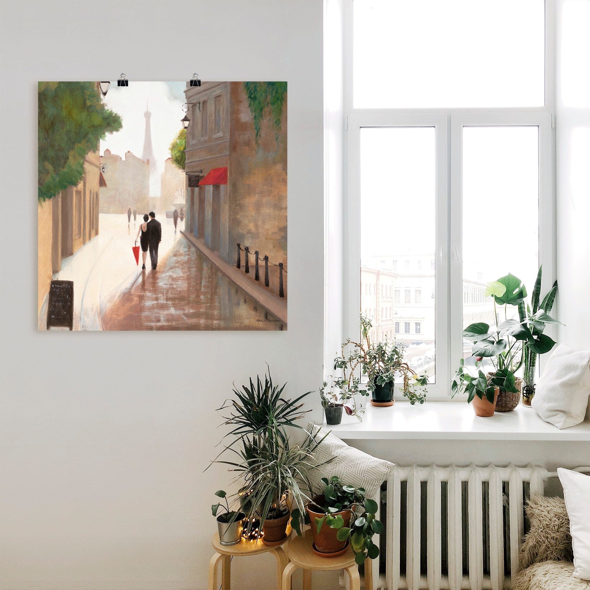 Artland Wandbild »Paris Romanze I«, Frankreich, (1 St.), als Leinwandbild, Poster, Wandaufkleber in verschied. Größen