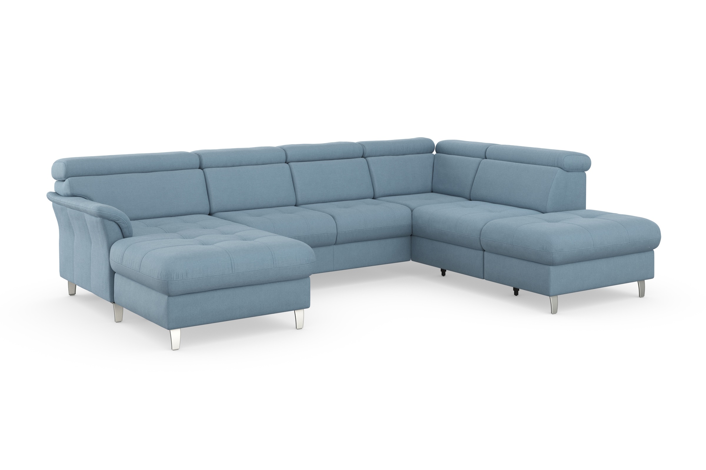 sit&more Wohnlandschaft »Marano U-Form«, inklusive Kopfteilverstellung, wahlweise mit Bettfunktion, Bettkasten
