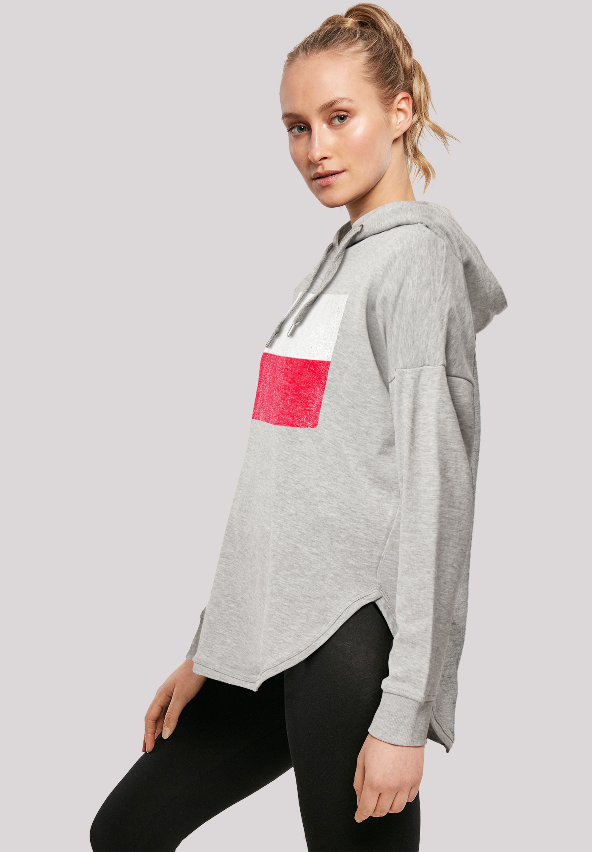 F4NT4STIC Kapuzenpullover »Poland Polen Flagge distressed«, Print