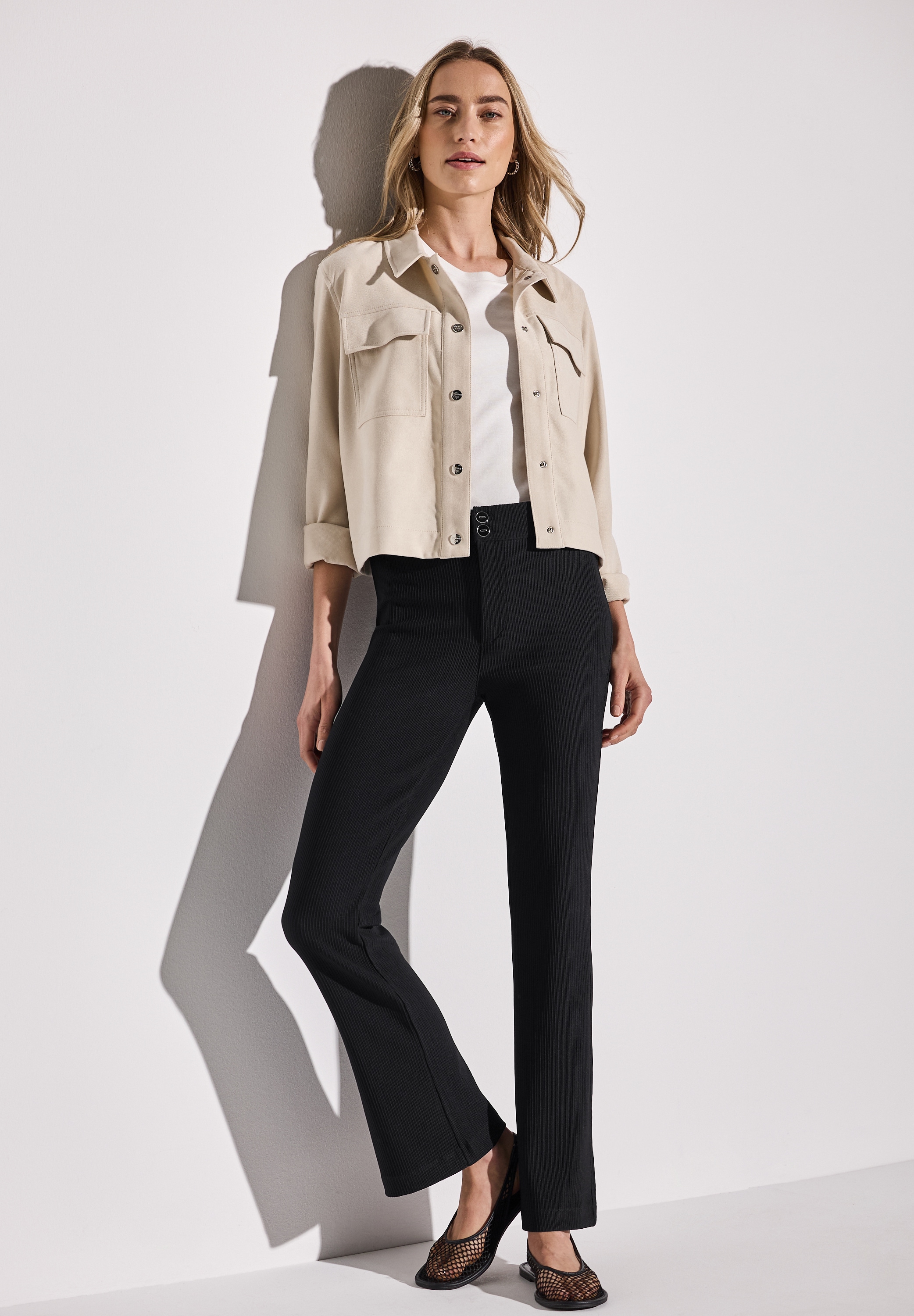 STREET ONE Bootcuthose »Style HOPE«, im Skinny Fit und mit Struktur-Optik