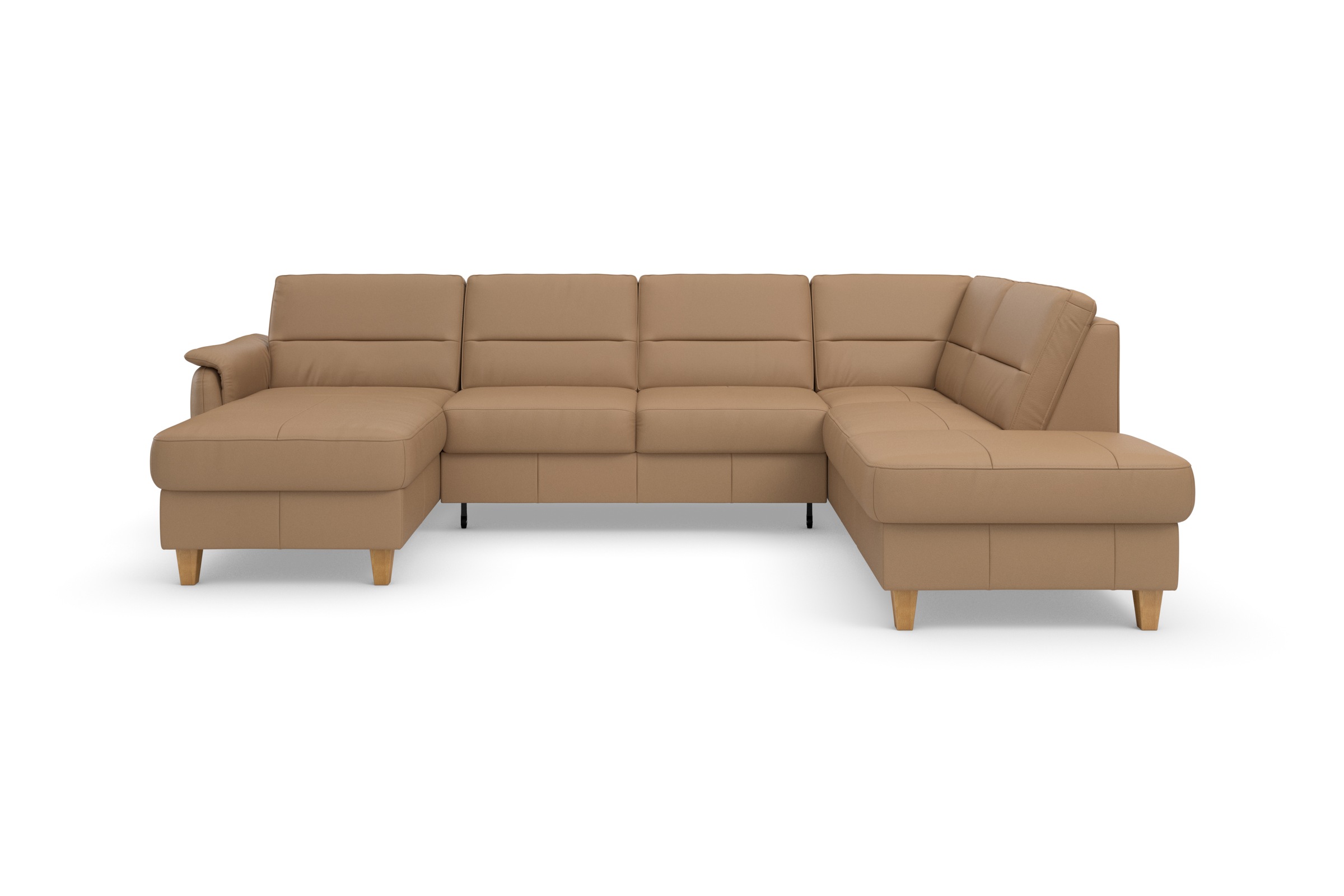 Home affaire Wohnlandschaft "Palmera U-Form, B: 308 cm" optional Bettfunkti günstig online kaufen