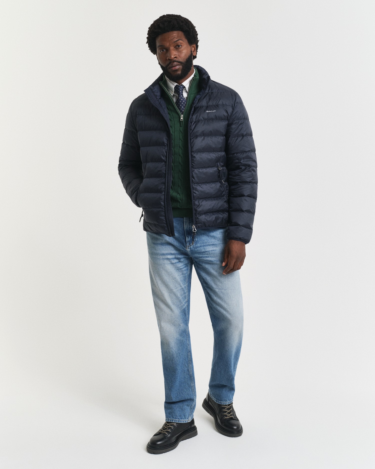 Gant Steppjacke »LIGHT DOWN JACKET«, 2-Wege-Reißverschluss, Übergangsjacke, regular fit