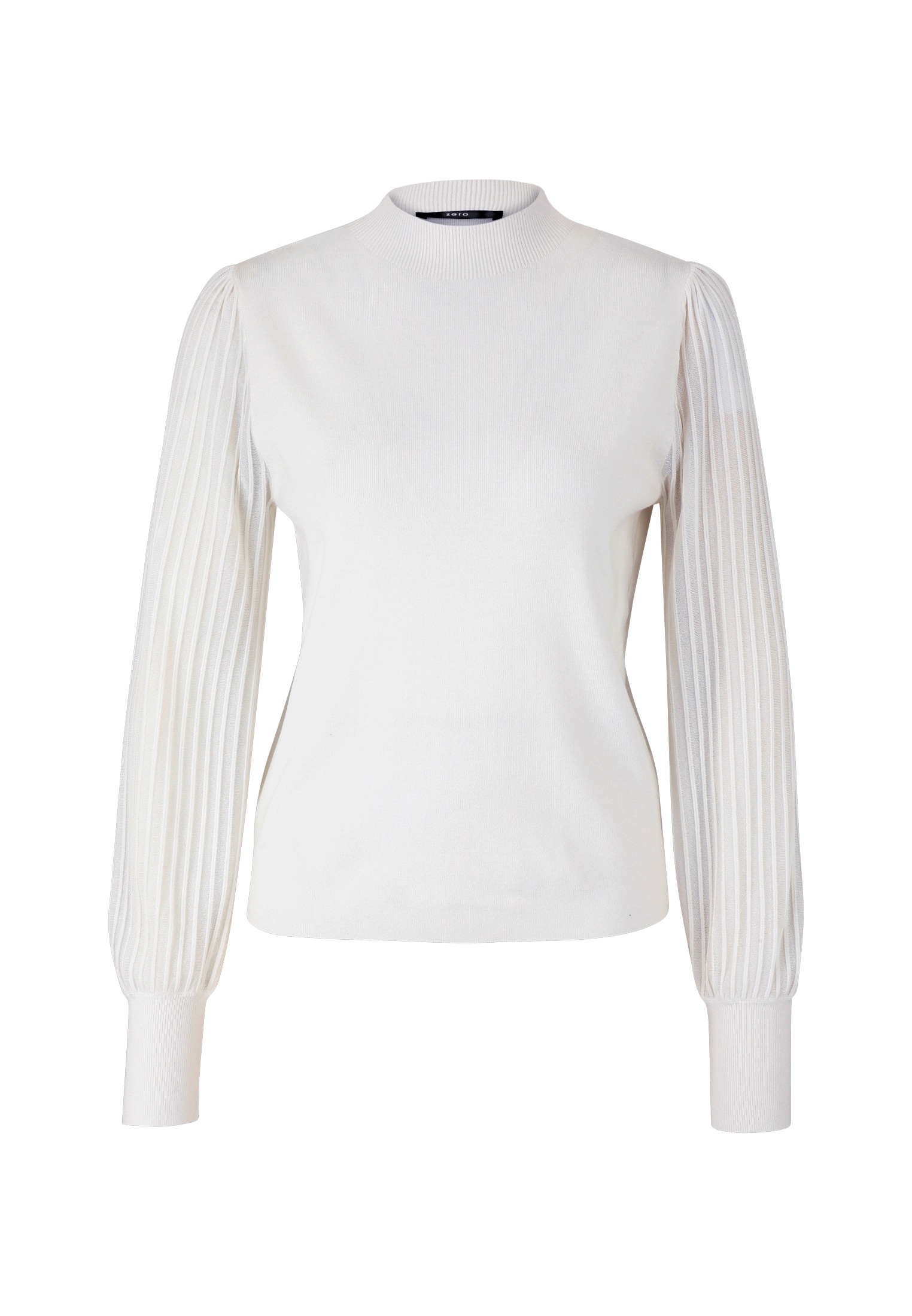 Zero Strickpullover "Damen Strickpullover mit transparenten Ärmeln" 1 Stk. günstig online kaufen