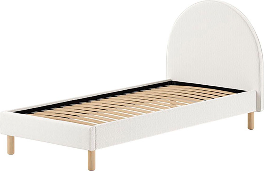Vipack Polsterbett "Moon, mit flauschigem Bouclé Stoff in verschiedenen Far günstig online kaufen