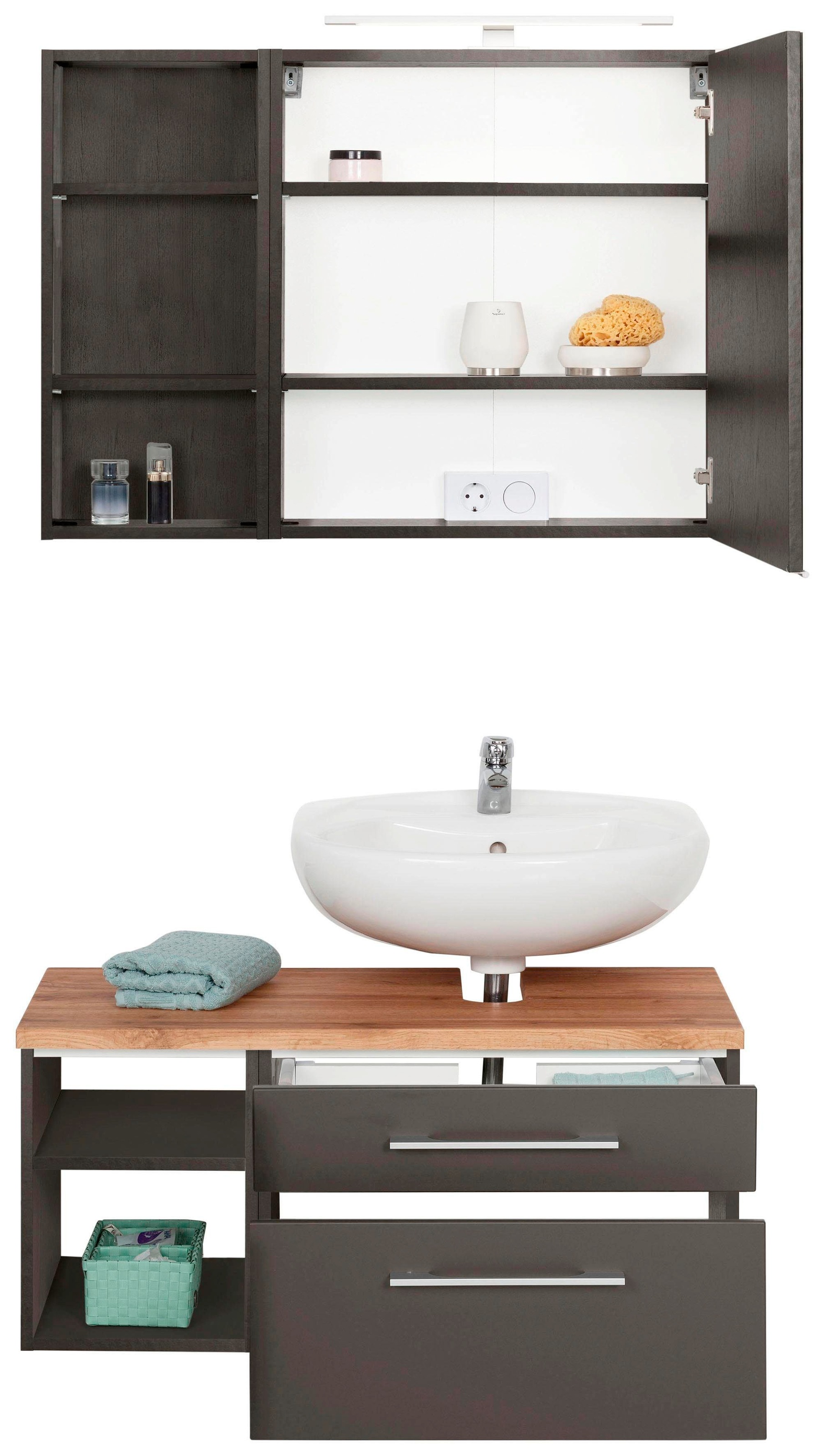 welltime Badmöbel-Set "Davos" 3 Stk. tlg. günstig online kaufen