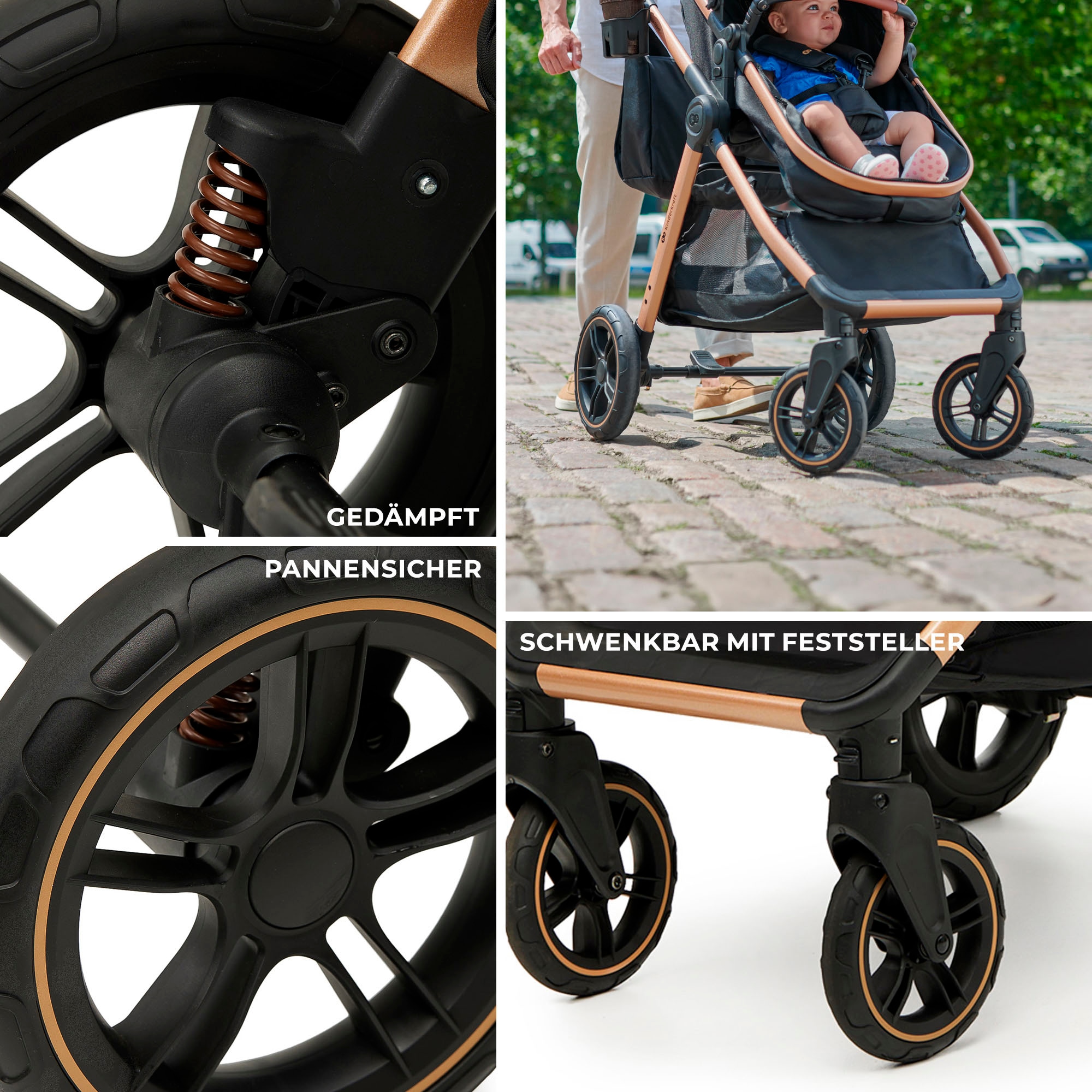 Kinderkraft Kombi-Kinderwagen »ESME 3IN1«, 22 kg, inkl. Babyschale