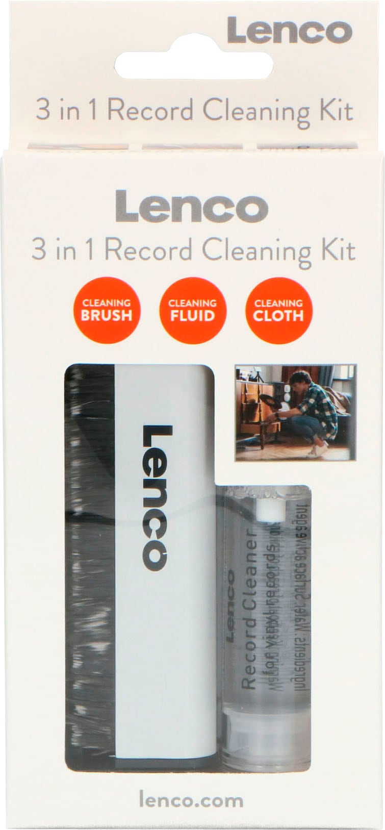 Lenco Reinigungsbürste »3 in 1 Schallplatten-Reinigungsset«, Set