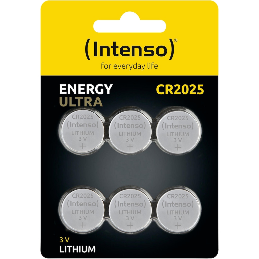 Intenso Knopfzelle »6 Stck Energy Ultra CR 2025«, (6 St.)