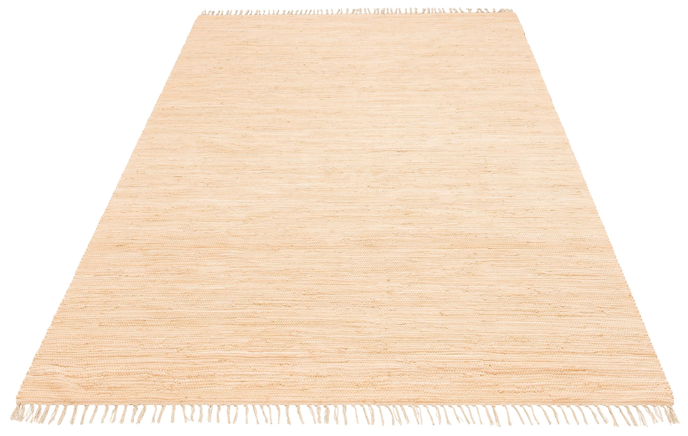 OTTO home Teppich "Paul" rechteckig 5 mm Höhe Wendeteppich, Uni, handgewebt günstig online kaufen