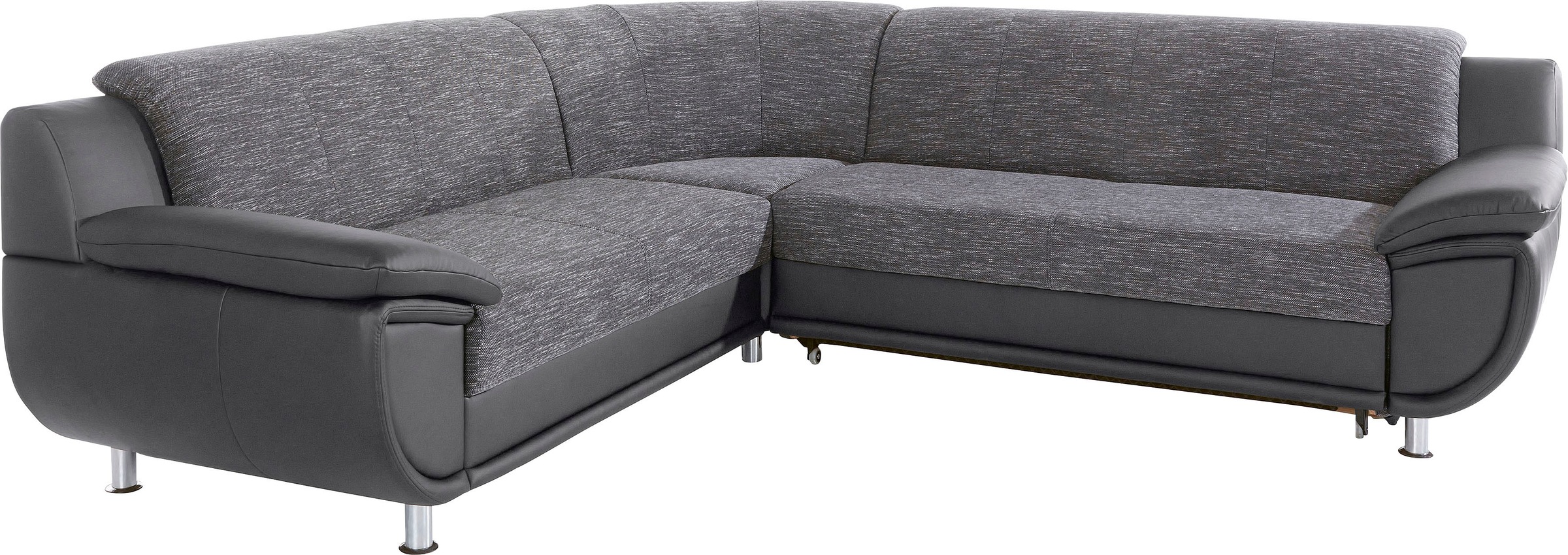 TRENDMANUFAKTUR Ecksofa »Rondo 3, zeitlos und modern, im Materialmix, L-Form«, wahlweise Federkern für hohen Sitzkomfort, wahlweise Bettfunktion