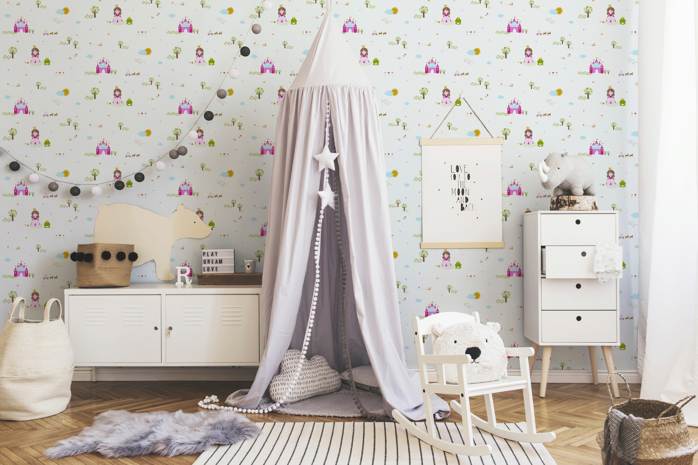living walls Vliestapete »Little Stars«, Motiv-abstrakt-naturalistisch, Tapete Kinder Tapeten Kinderzimmer Schlafzimmer Pink modern Design