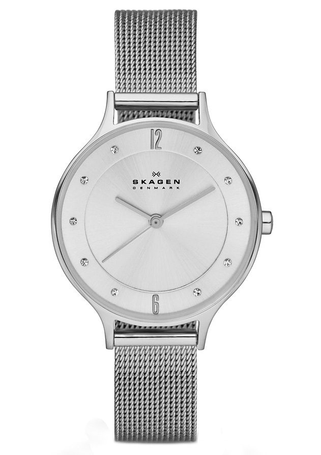 Skagen Quarzuhr »ANITA, SKW2149«, Armbanduhr, Damenuhr, Mineralglas, Glassteine