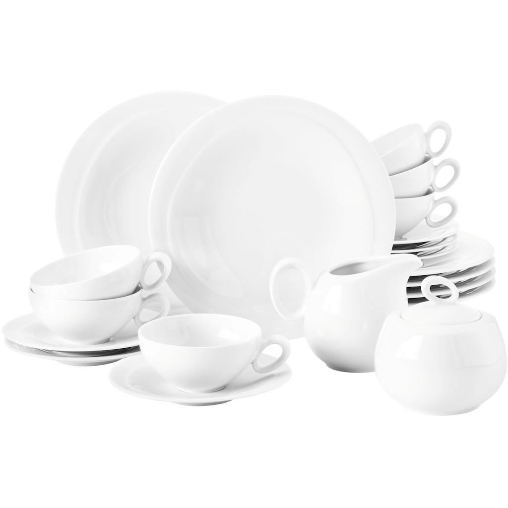 Seltmann Weiden Teeservice »Geschirr-Set Trio«, (Set, 20 tlg.), Made in Germany, 20 Teile, für 6 Personen