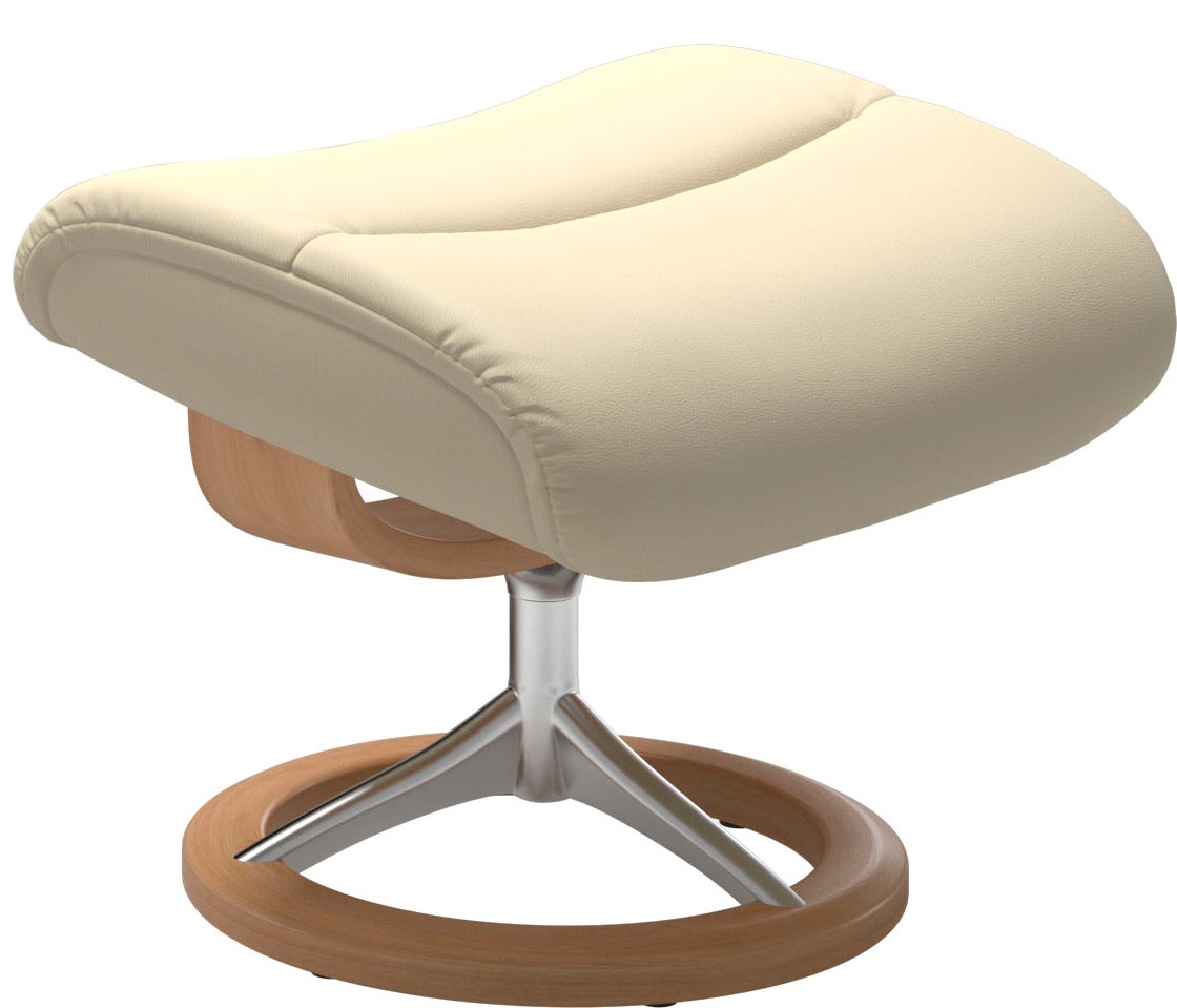 Stressless® Relaxsessel »View«, (Set, Relaxsessel mit Hocker), mit Signature Base, Größe S,Gestell Eiche