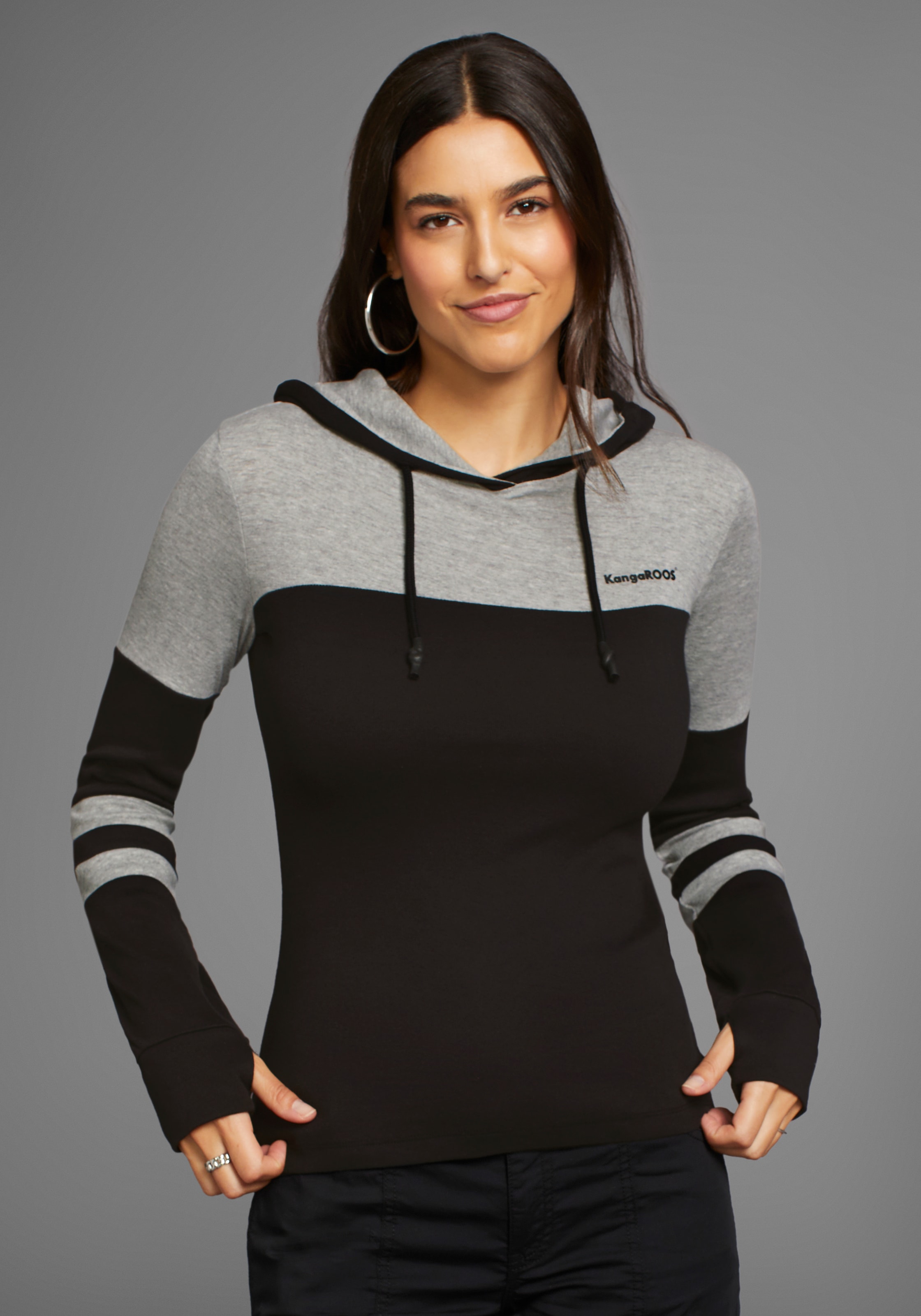 KangaROOS Kapuzenshirt, mit Colorblock
