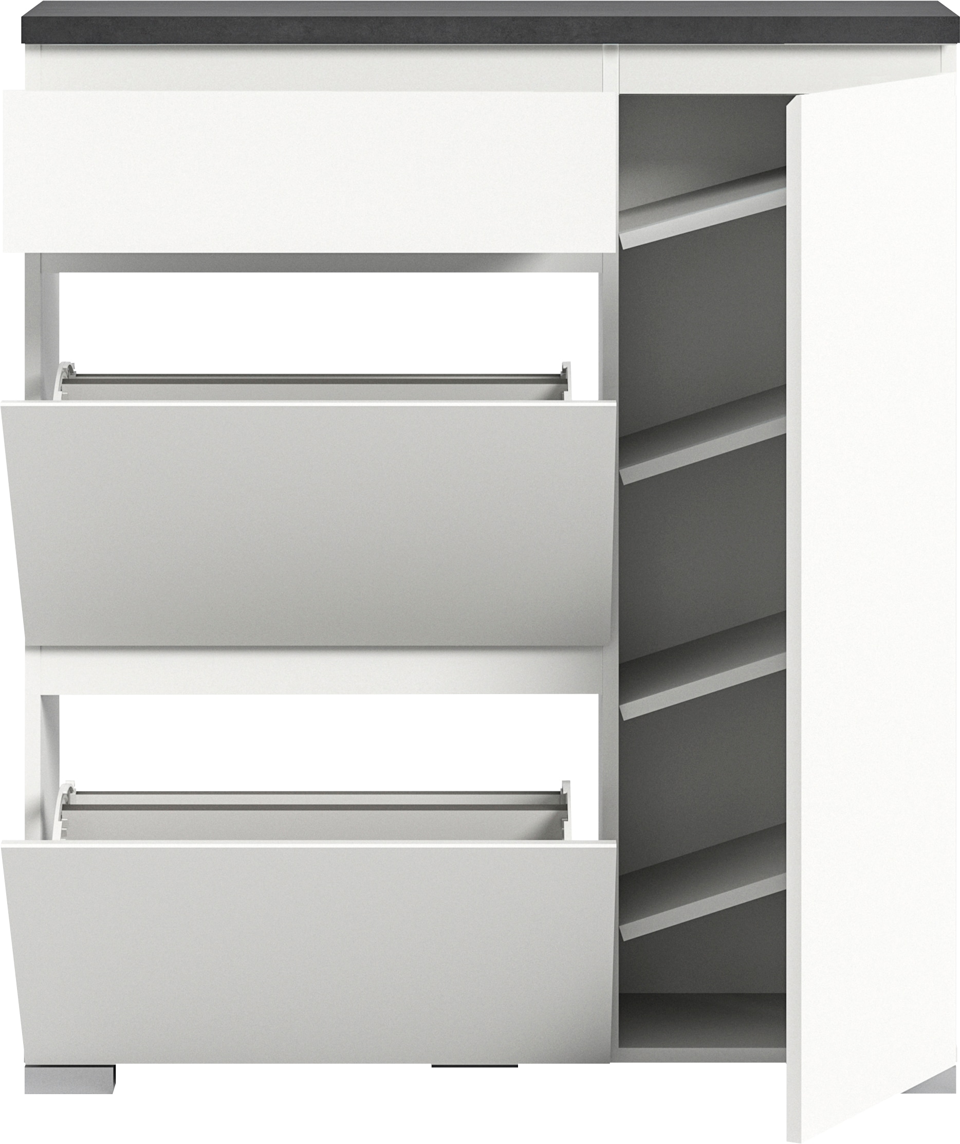INOSIGN Schuhschrank »Skoskap, Tiefe 27cm, 2 Klappen mt Schuhwalze, 1 Schubkasten, 1 Tür«, Platz für 6 Schuhpaare, Schuhkipper, Schuhkommode, Schuhregal, Kommode