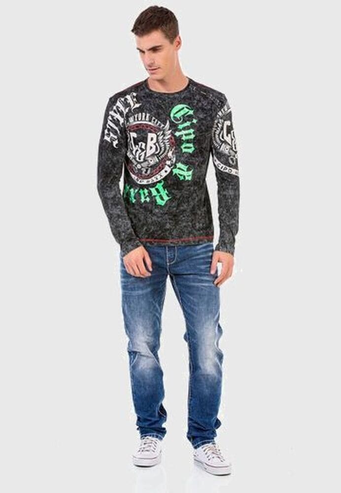 Cipo & Baxx T-Shirt »Sweatshirts«, mit trendigem Print