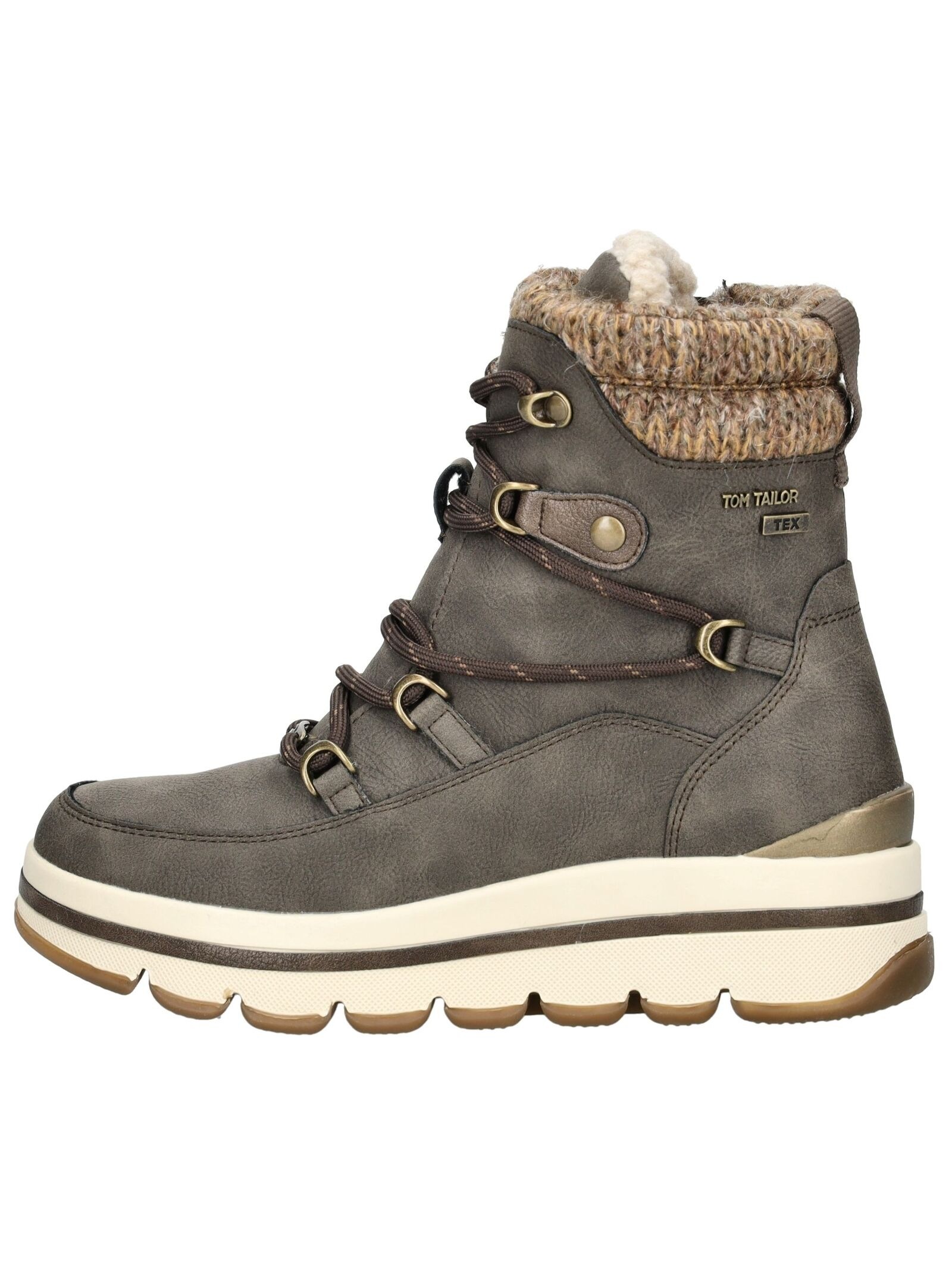 TOM TAILOR Schnürstiefelette "Tom Tailor Stiefelette Lederimitat" günstig online kaufen