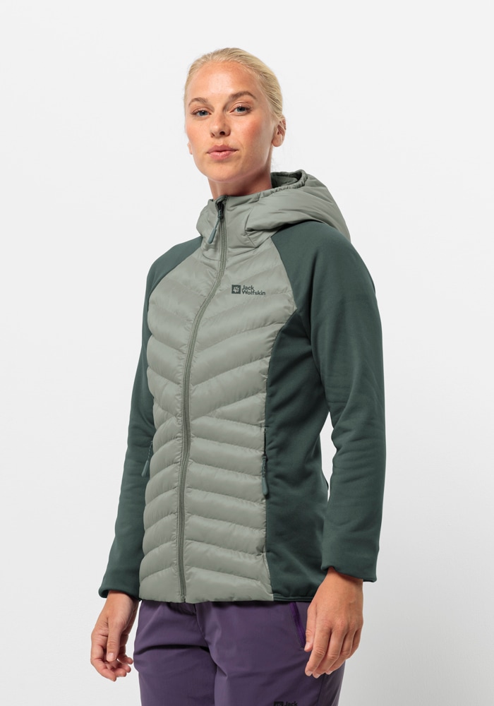 Jack Wolfskin Hybridjacke "ROUTEBURN PRO HYBRID W", mit Kapuze