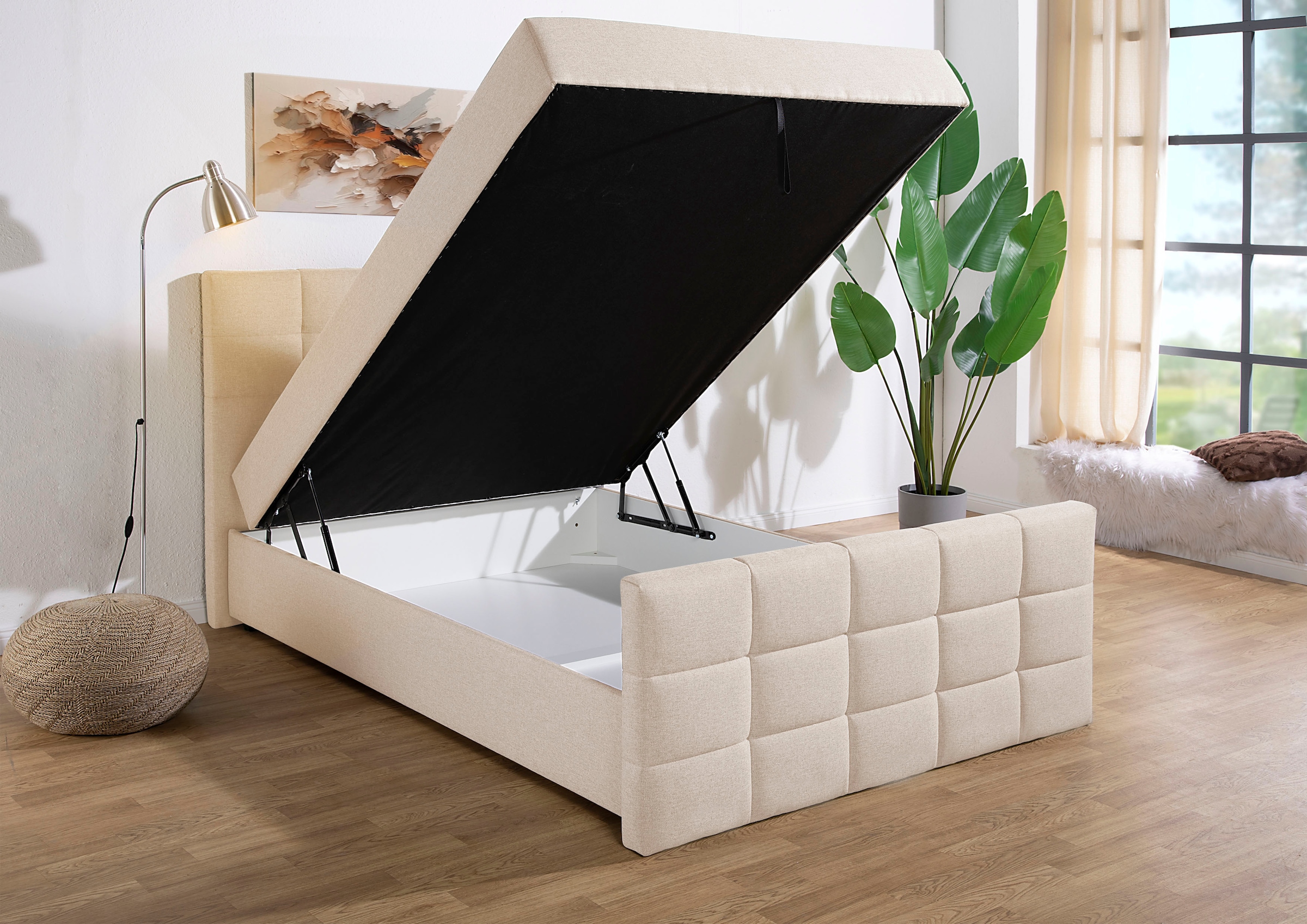 Home affaire Boxbett Boxbett mit Bettkasten und Fußteil, inkl. Topper