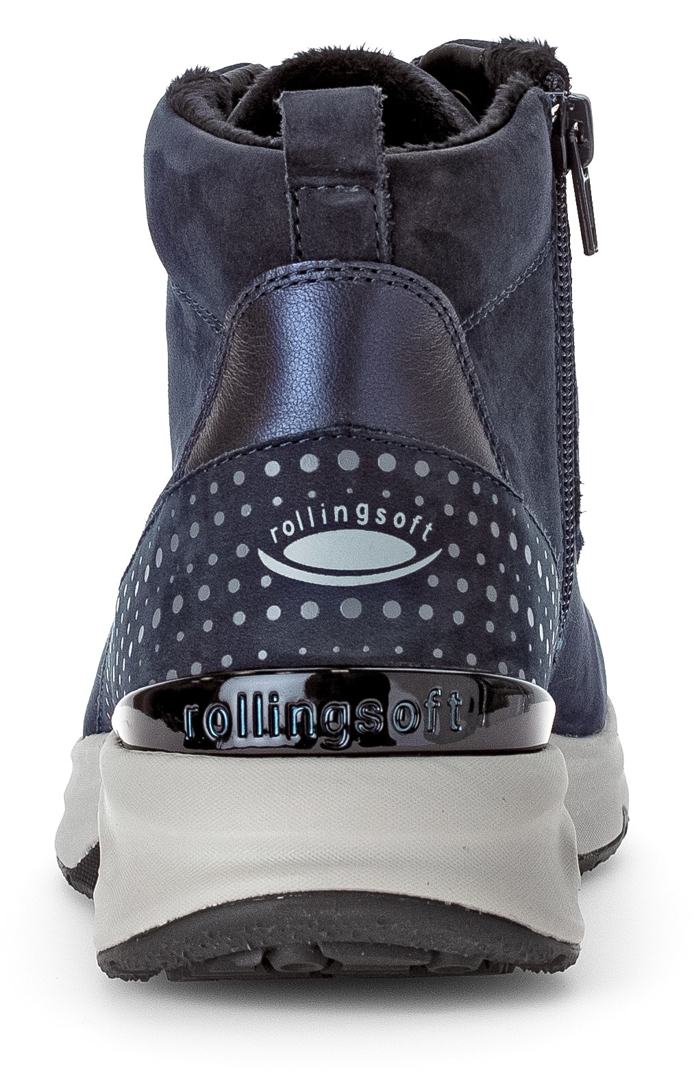 Gabor Rollingsoft Schnürboots, Keilabsatz, Freitzeitschuh, High-Top-Sneaker, Label an der Ferse