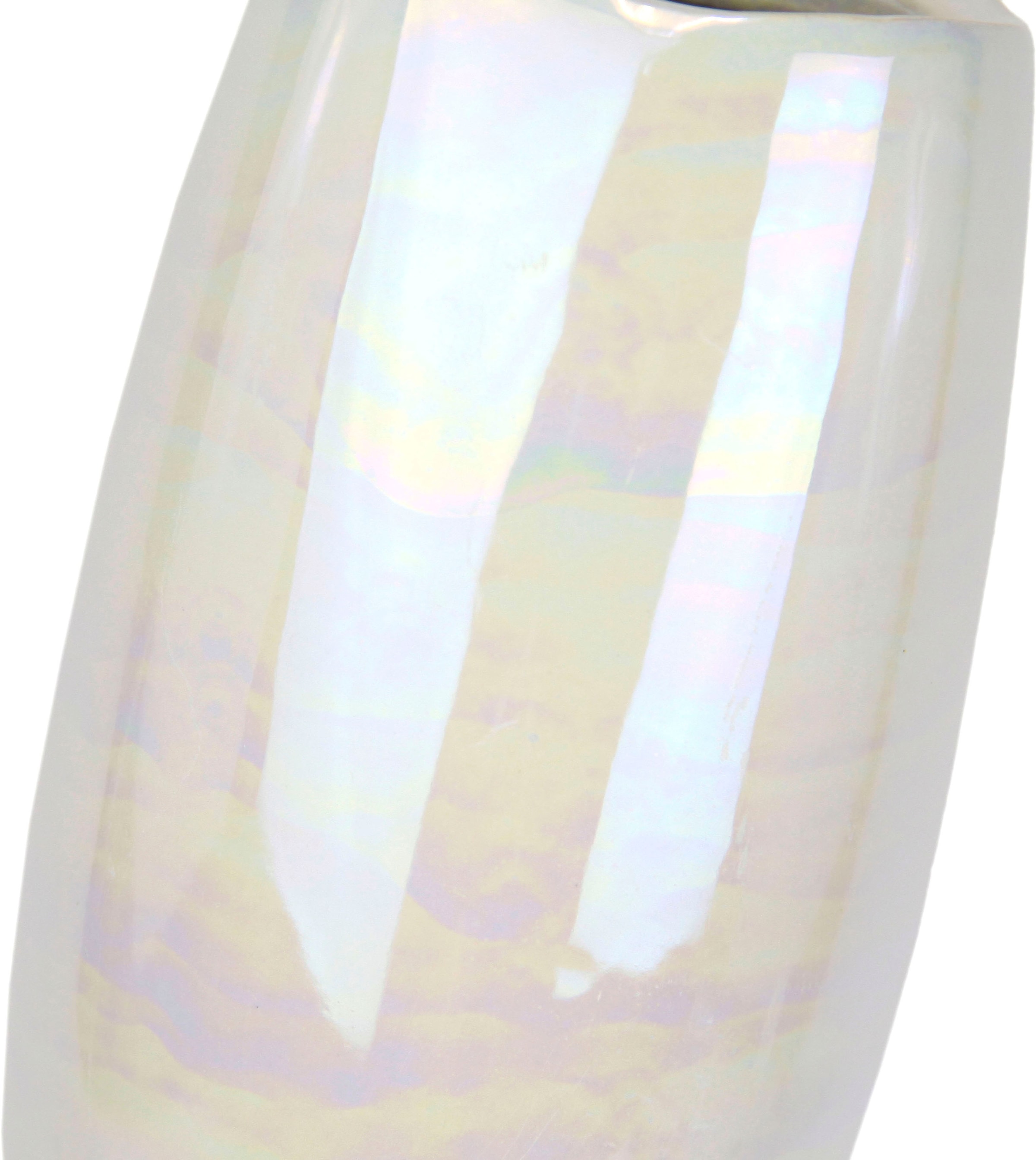 BAUR weiß | Perlmuttglanz Zylinder bestellen Dekovase Keramik glänzend Pampasgras I.GE.A. »Dekovase«, Bodenvase