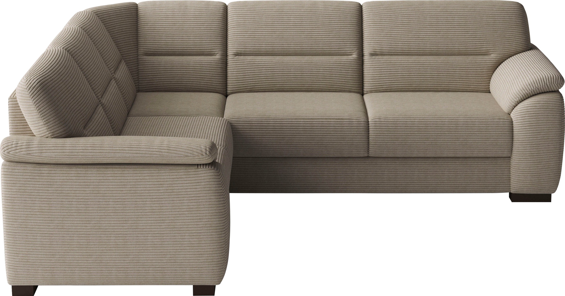 sit&more Ecksofa "Montego L-Form, B: 256 cm, große Stoffauswahl, Komfortsitzhöhe 46 cm" optional Schlaffunktion und Schubkasten mit Stauraum