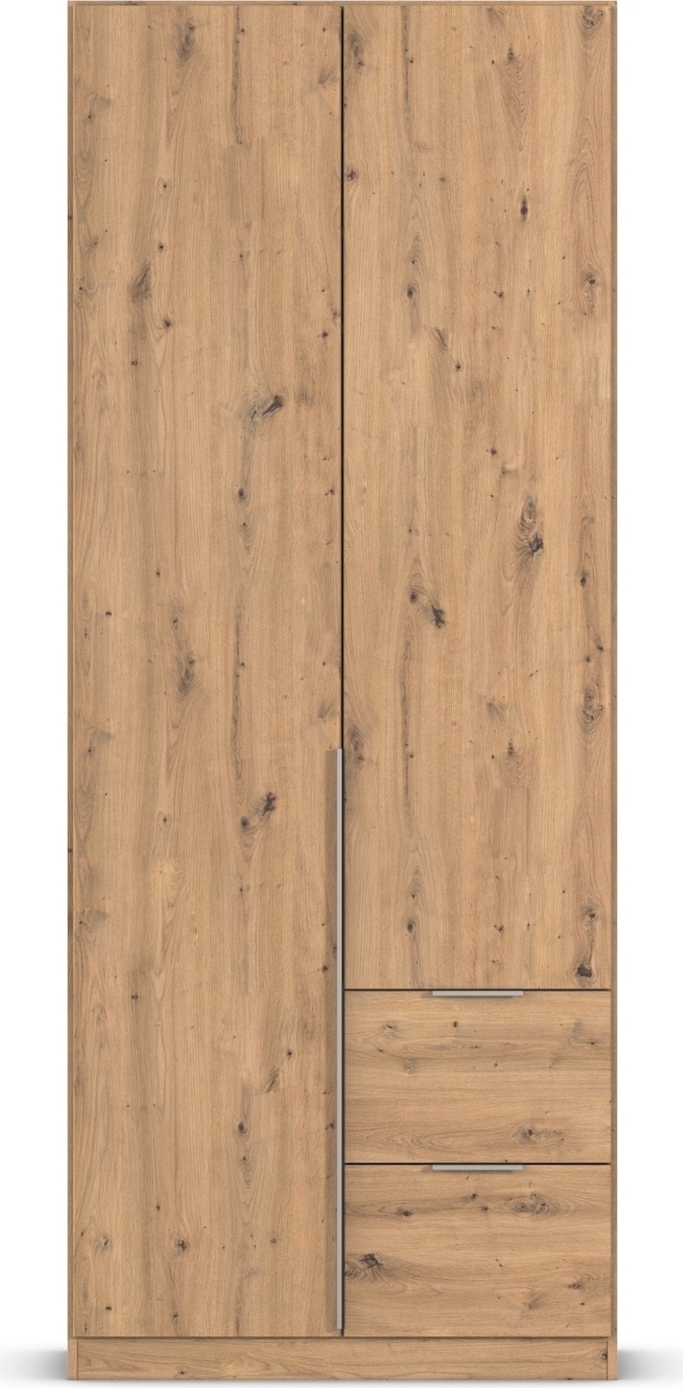 rauch Drehtürenschrank »Kleiderschrank Schrank Garderobe AGORDO mit Dekor- oder Hochglanzfront«, (in zwei Griff-Farben mit Dekor- oder Hochglanzfront), mit Außenschubkästen, in 6 Breiten und 2 Höhen MADE IN GERMANY