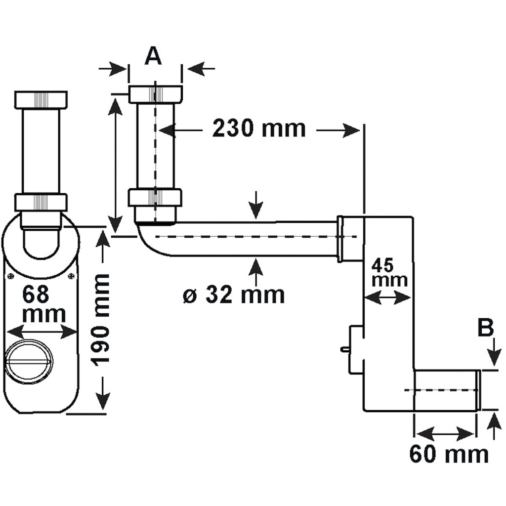 CORNAT Siphon »Aufputz-Geruchsverschluss«