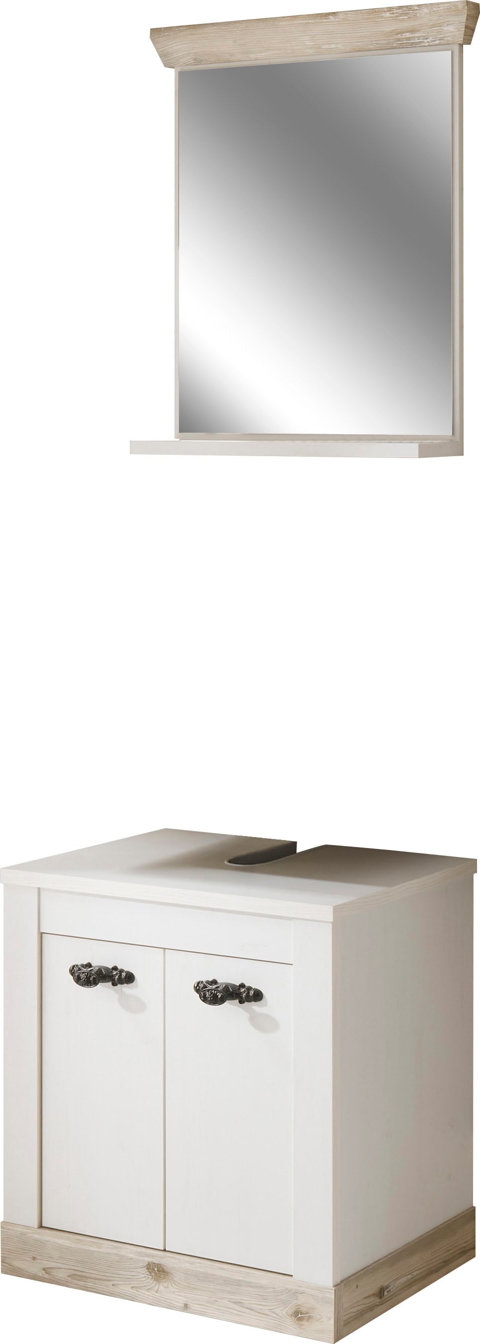 Home affaire Badmöbel-Set "Florenz, Bad im Landhausstil, 2-teiliges Badezim günstig online kaufen