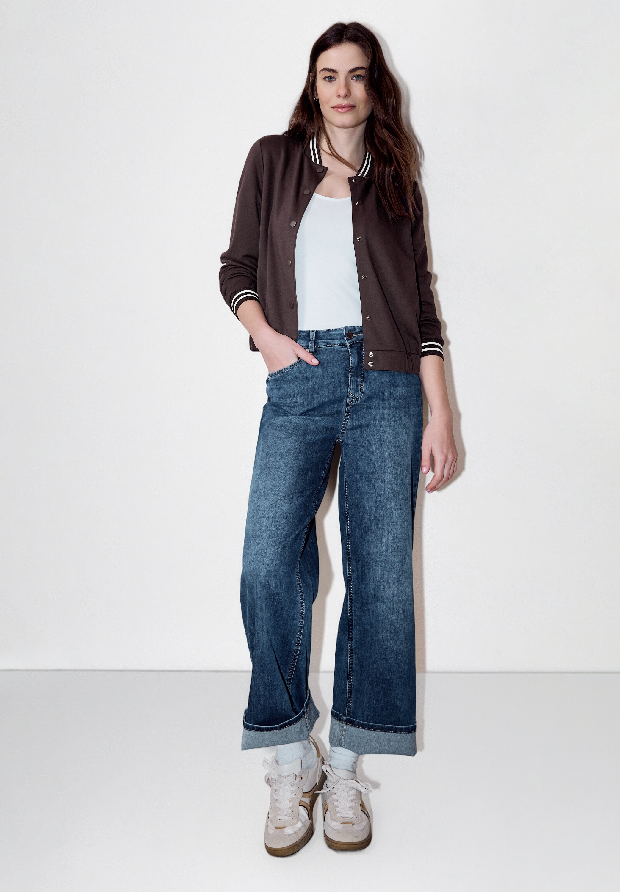 STREET ONE STUDIO Blouson ohne Kapuze mit College-Style Details