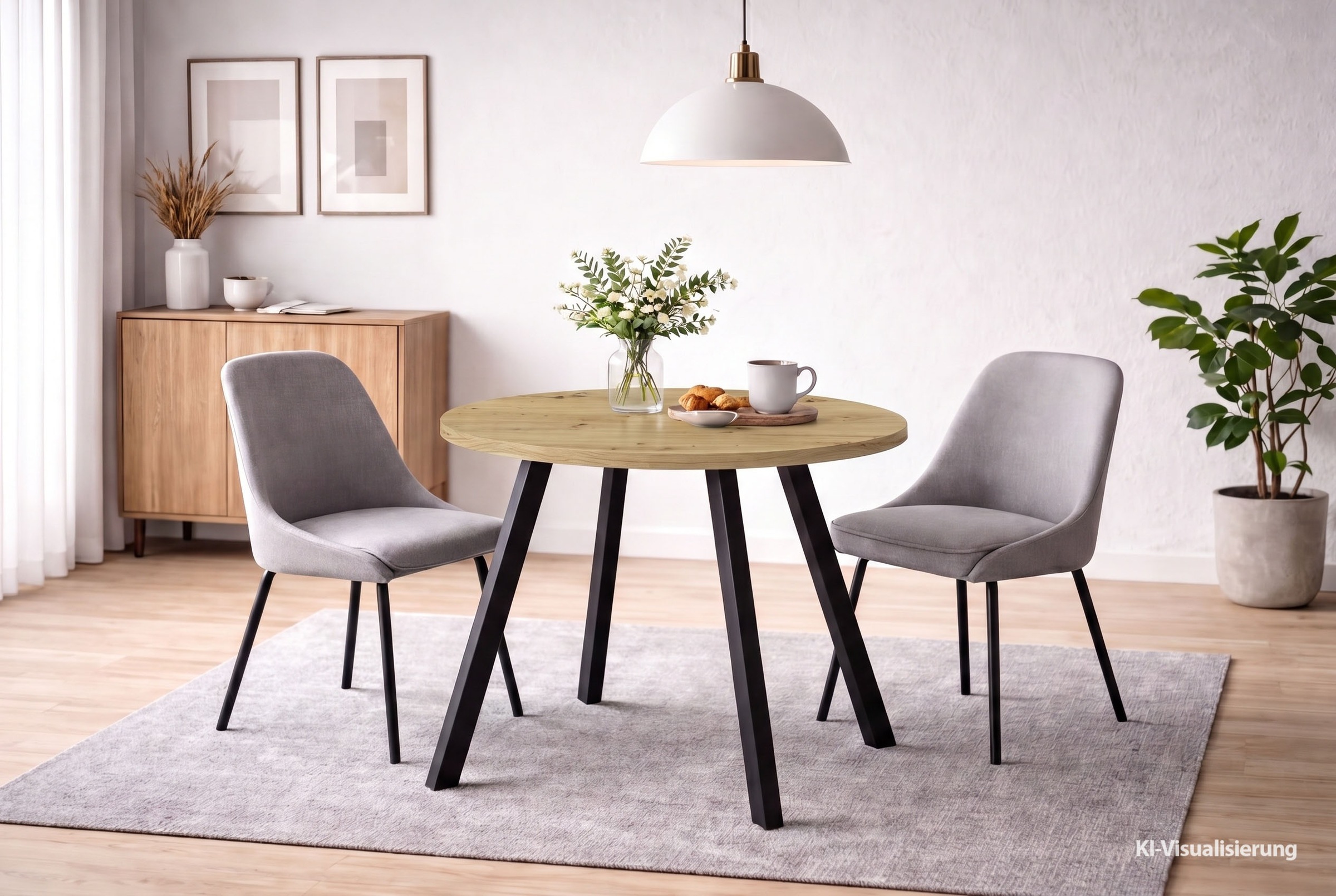 Mäusbacher Bistrotisch "Big Bistro Metall" Runde Platte Ø 70 cm H 75 cm