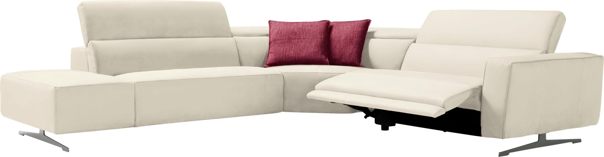 Thumbnail - Egoitaliano Ecksofa "Stefanie-e, Designsofa der Extraklasse, bequem mit hohem Sitzkomfort" mit Relaxfunktion und verstel...