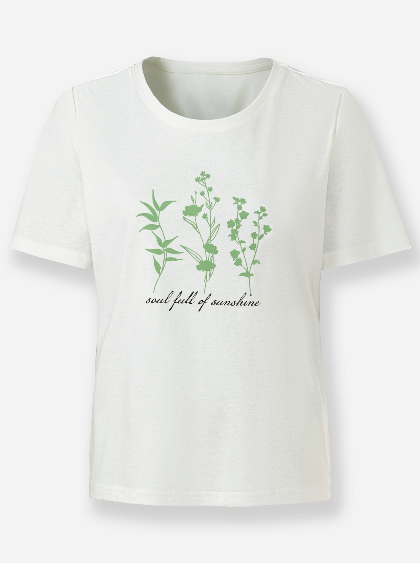 Inspirationen Rundhalsshirt »Kurzarm-Shirt«, (1 tlg.)