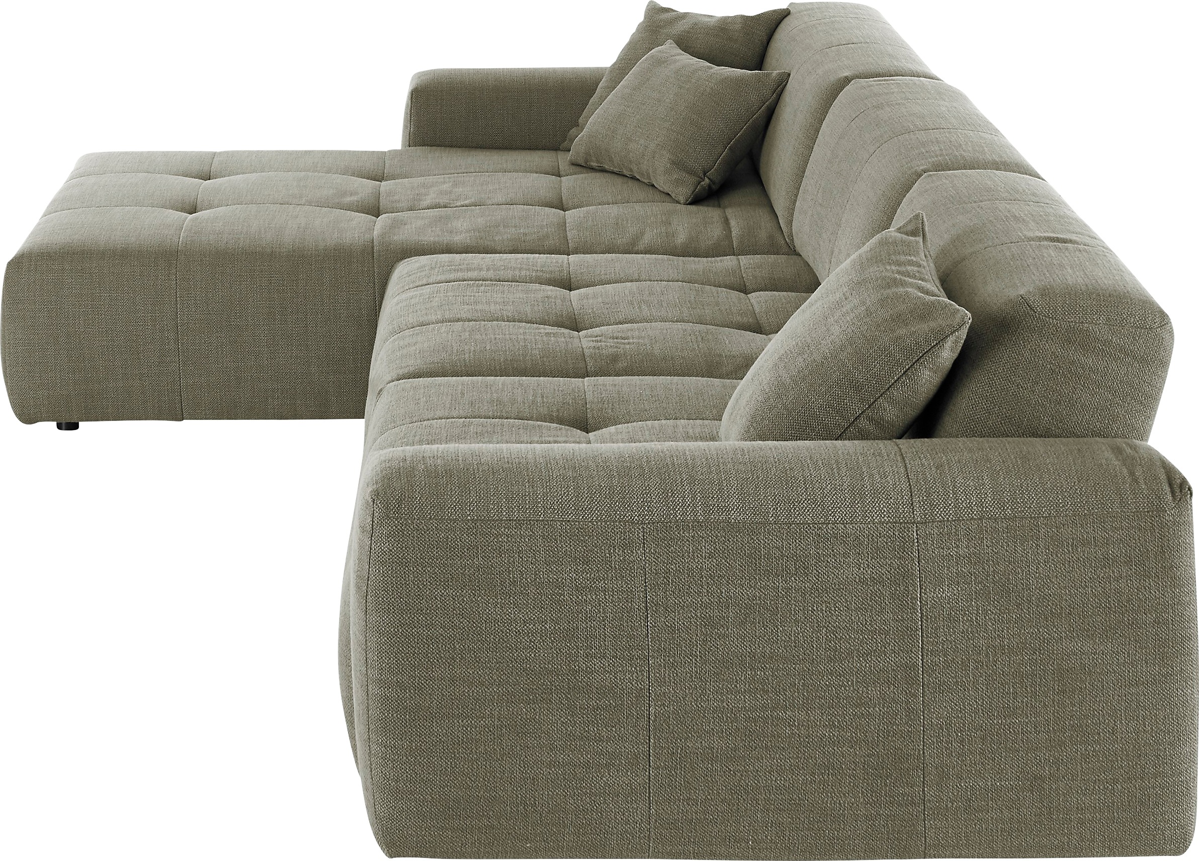 3C Candy Ecksofa »Yoshy mit Komfortfunktionen, modern und bequem, L-Form«, Zwei verschiedene Sitztiefen durch verstellbare Rückenlehne