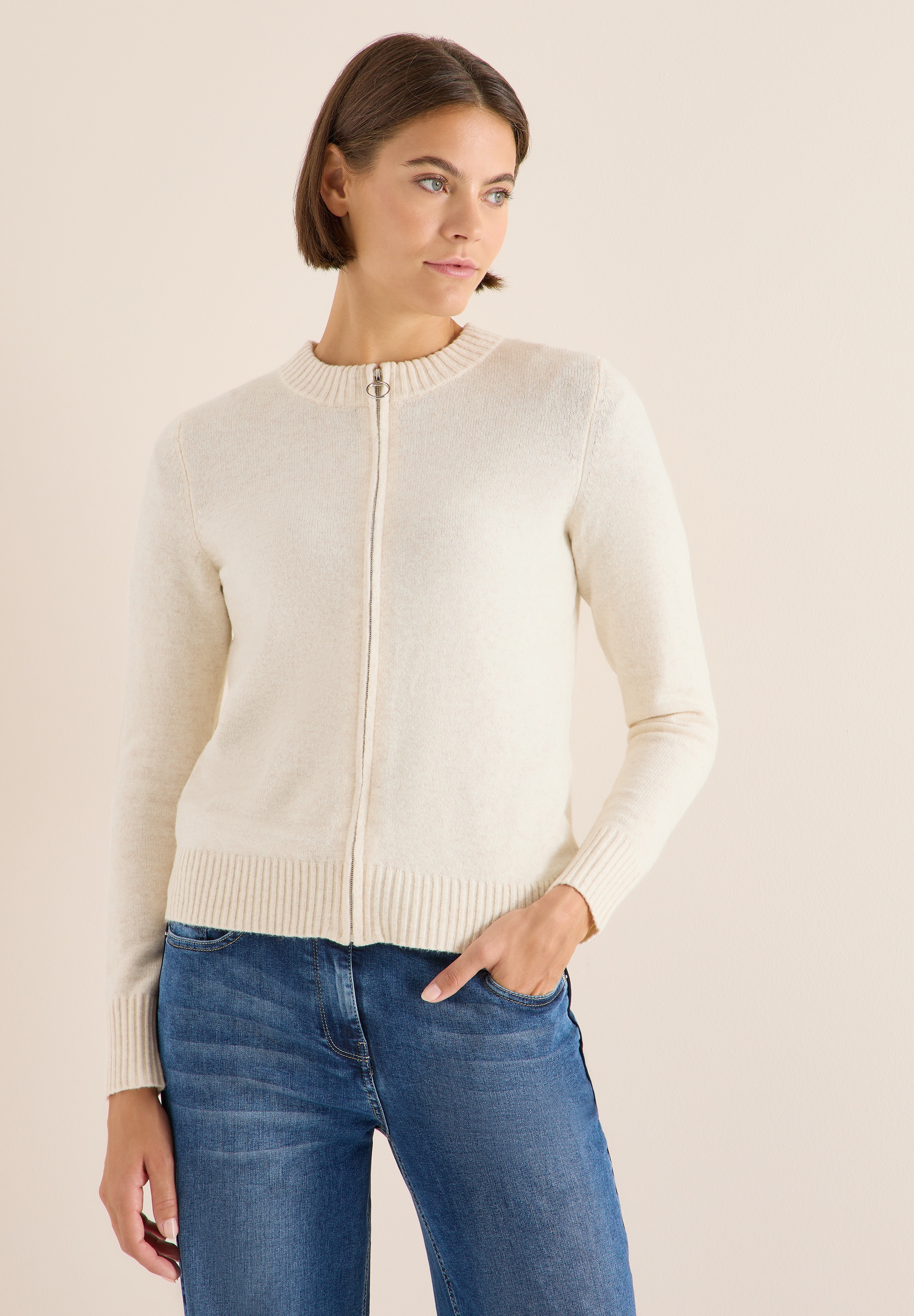 Cecil Cardigan, im angenehmen Materialmix günstig online kaufen