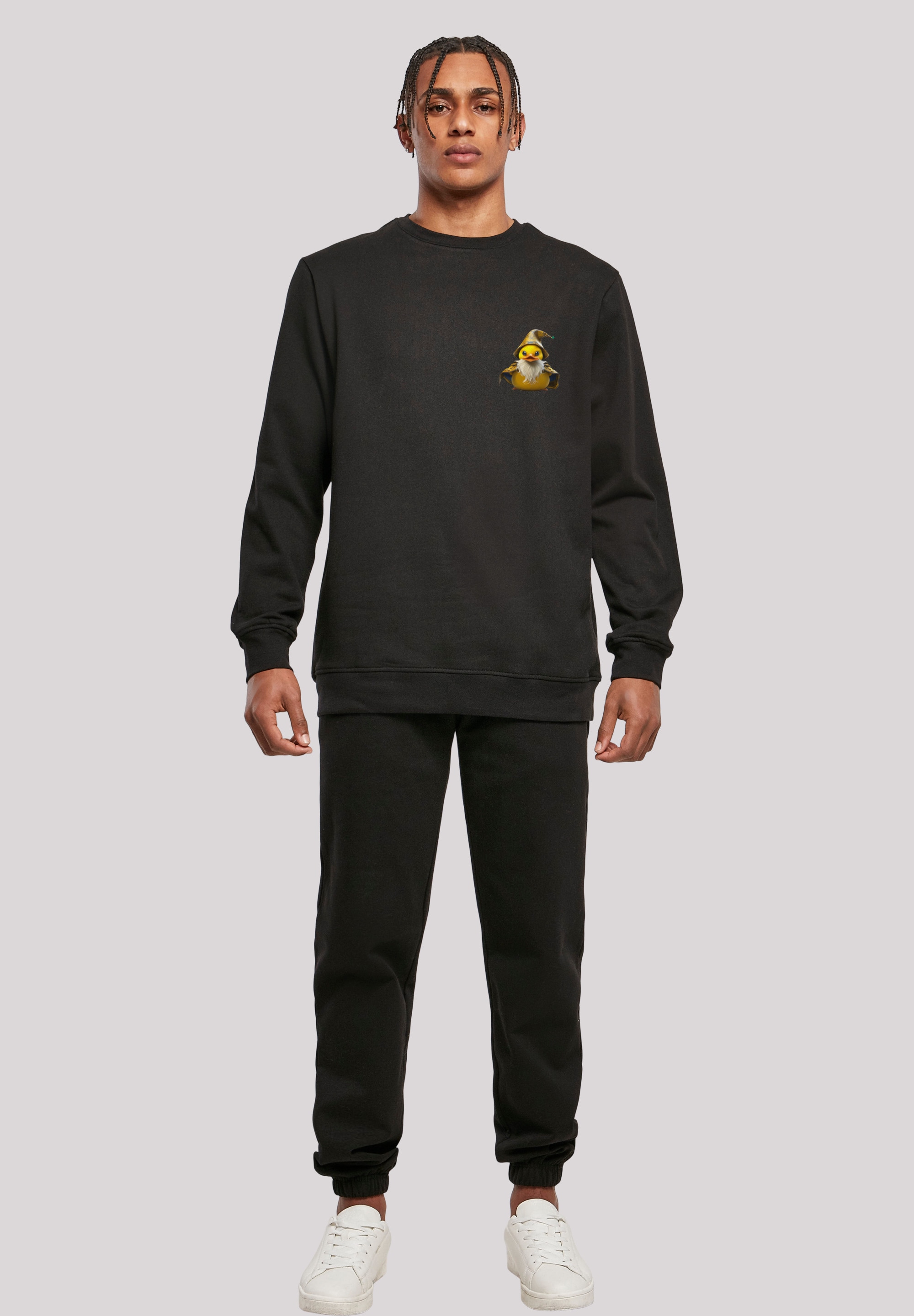 F4NT4STIC Kapuzenpullover »Rubber Duck Wizard CREW« Print