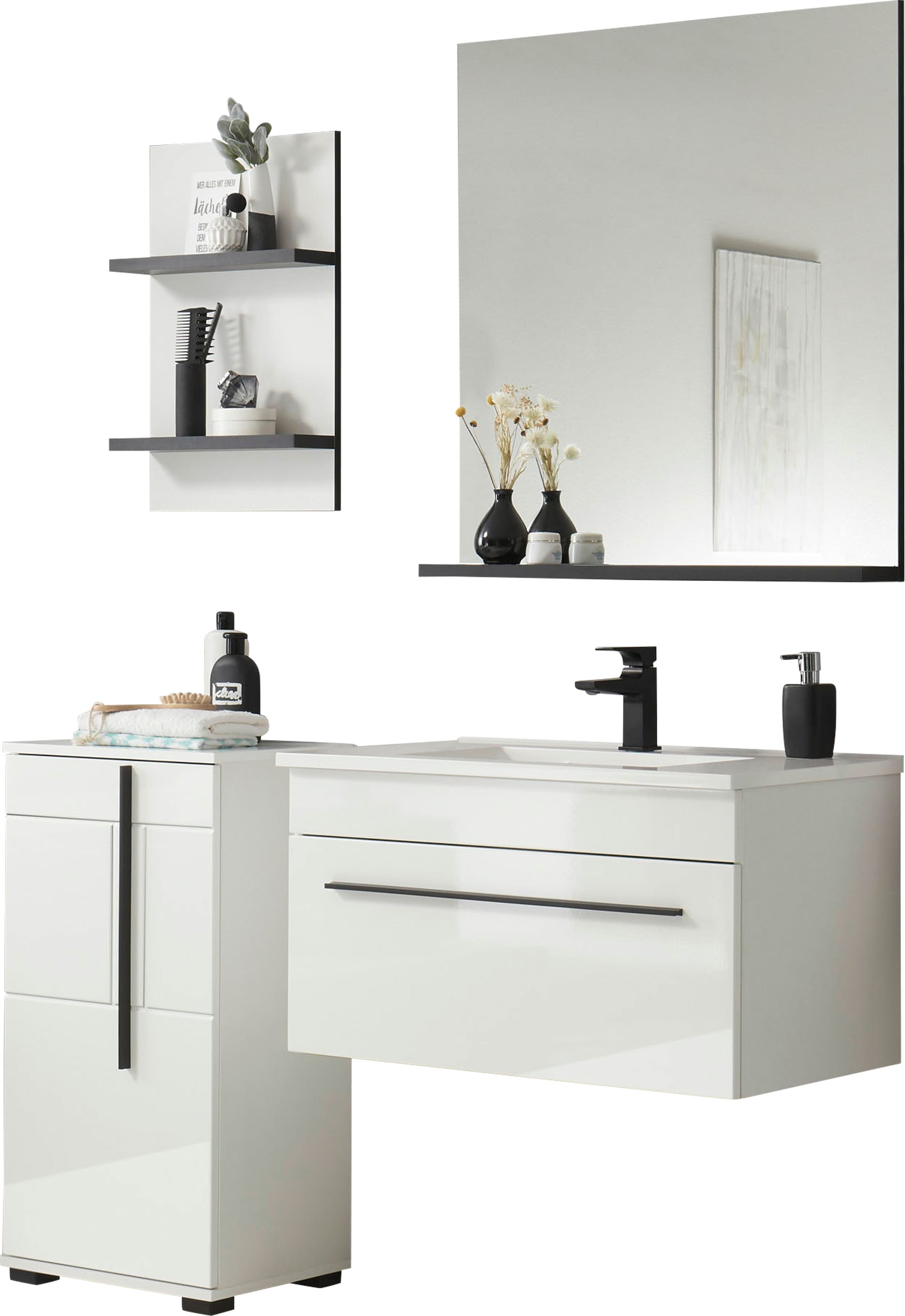 INOSIGN Badmöbel-Set "Cantara, Bad im modernen Design, 4-teiliges Badezimme günstig online kaufen