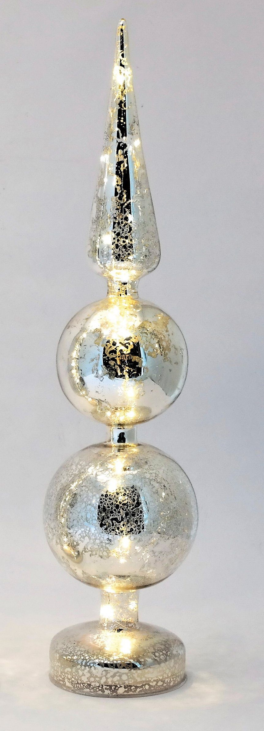 Beleuchtetes Dekoobjekt aus Mercury-Glas