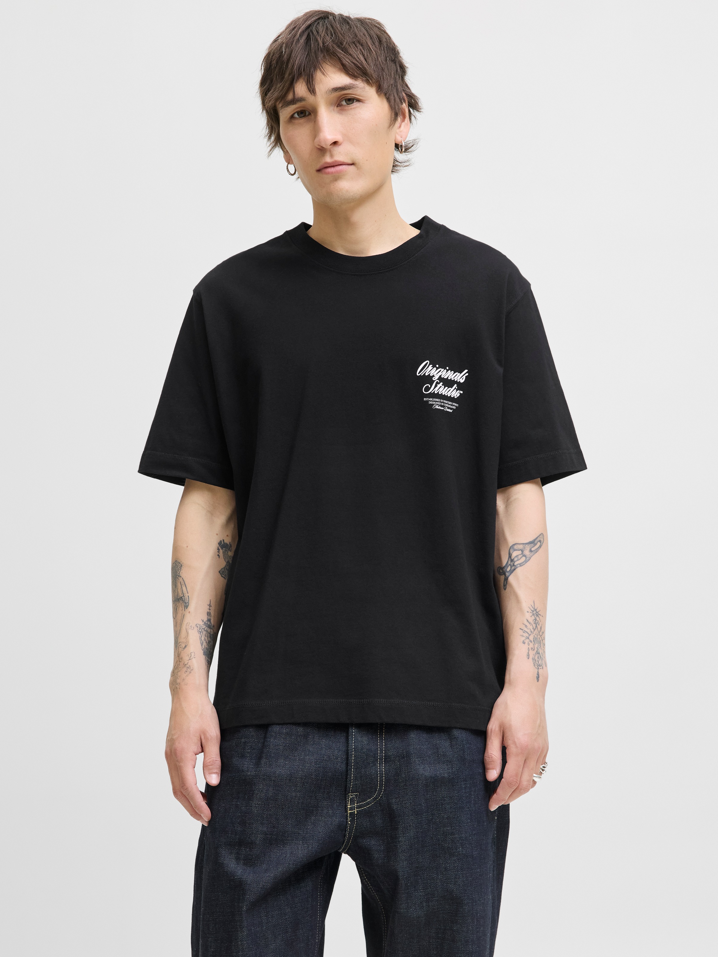 Jack & Jones Kurzarmshirt "JORNORREBRO TYPO TEE SS CREW NECK NOOS" Baumwoll günstig online kaufen
