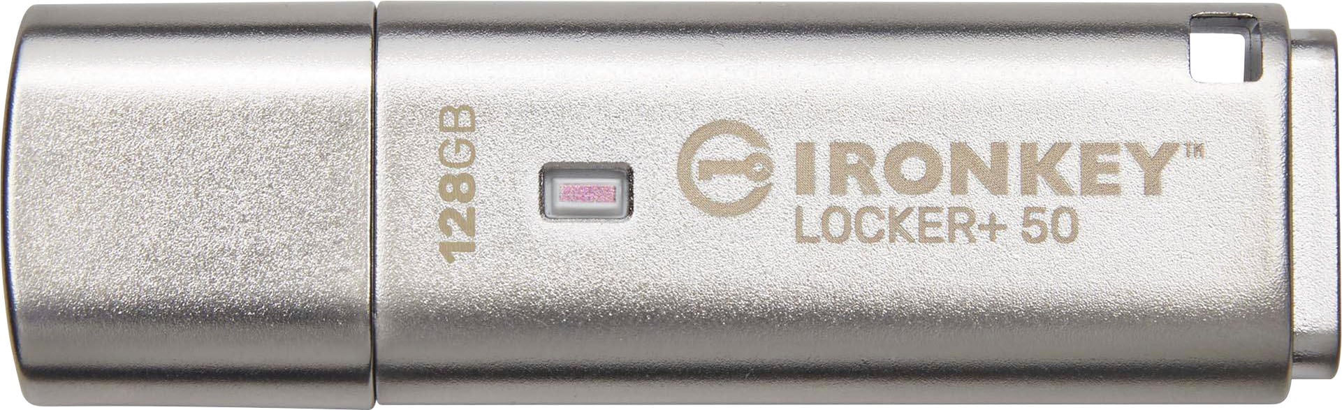 Kingston USB-Stick »IRONKEY LOCKER+ 50 128GB«, (USB 3.2 Lesegeschwindigkeit 145 MB/s)