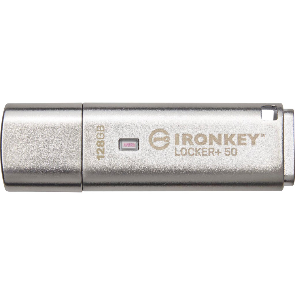 Kingston USB-Stick »IRONKEY LOCKER+ 50 128GB«, (USB 3.2 Lesegeschwindigkeit 145 MB/s)